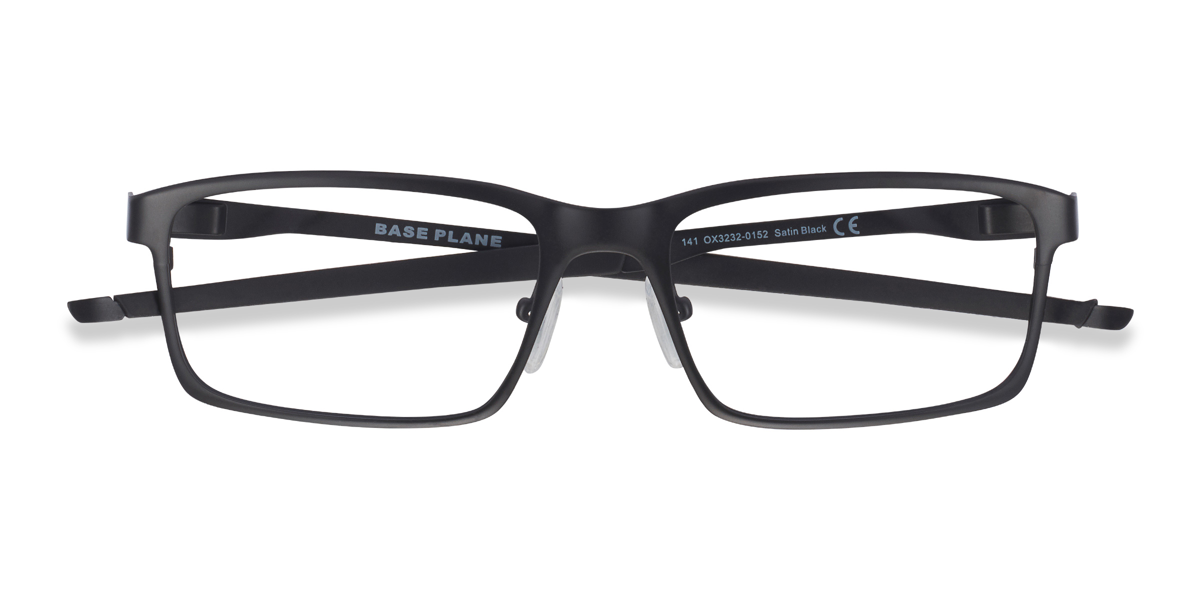 Satin Black Oakley Base Plane -  Metal Eyeglasses