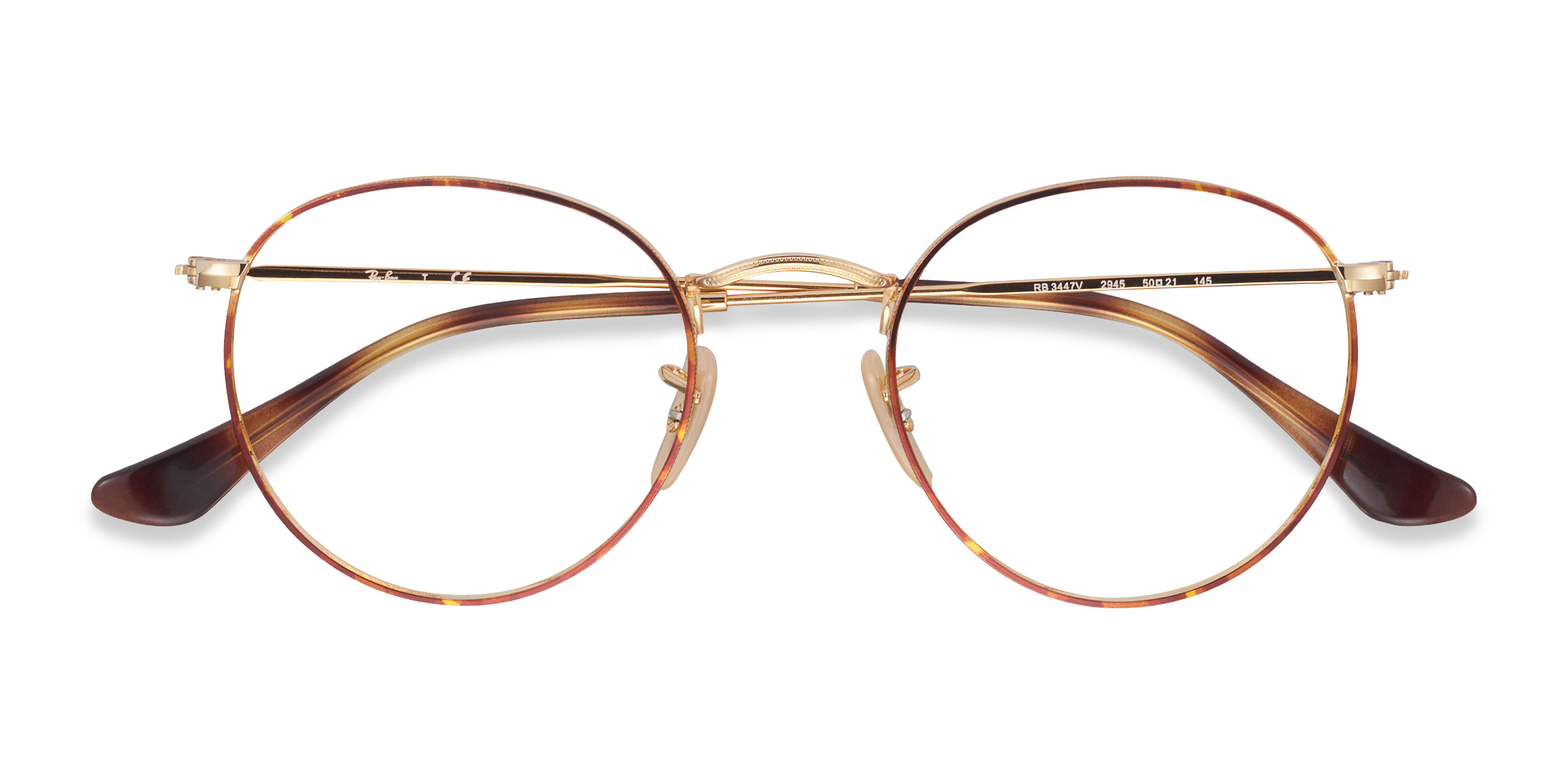 Tortoise & Gold Ray-Ban RB3447V -  Metal Eyeglasses