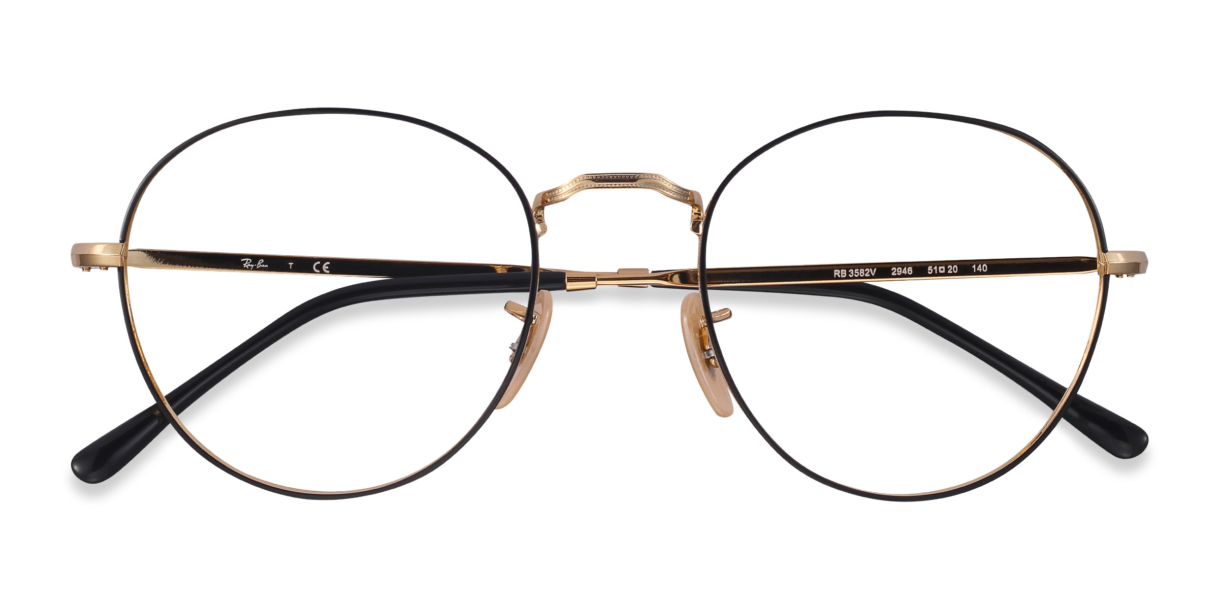 Black Gold Ray-Ban RB3582V -  Metal Eyeglasses