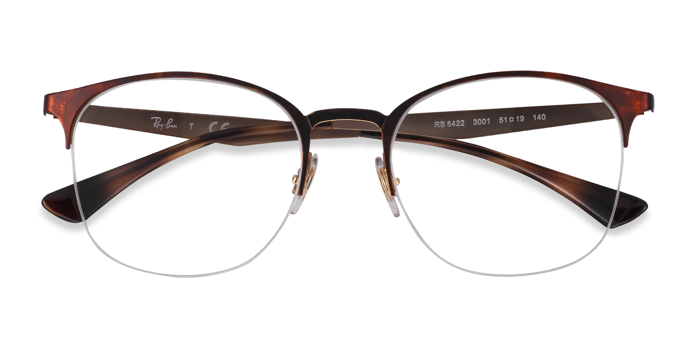 Tortoise Gold Ray-Ban RB6422 -  Metal Eyeglasses