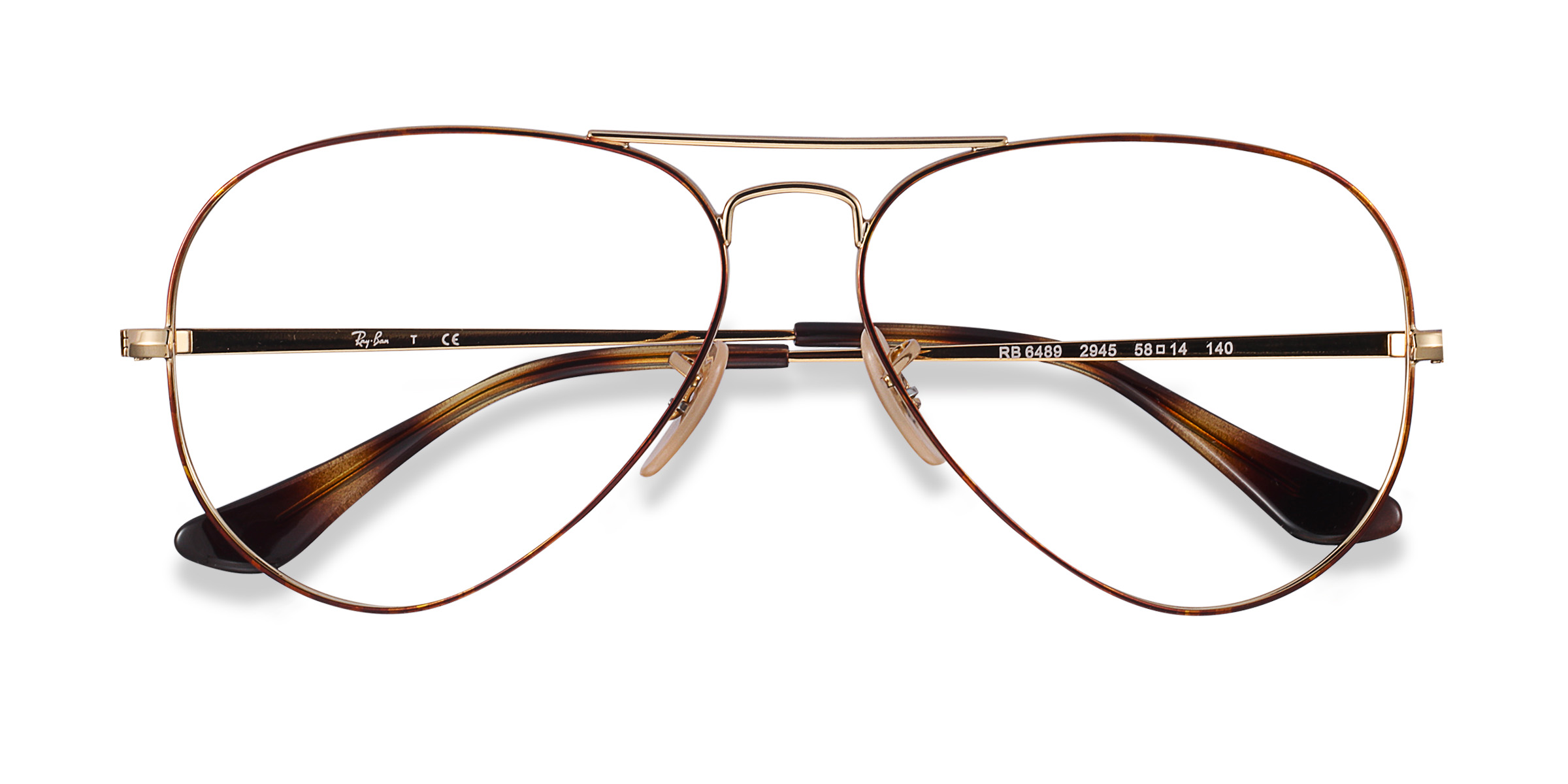 Tortoise Gold Ray-Ban RB6489 -  Metal Eyeglasses