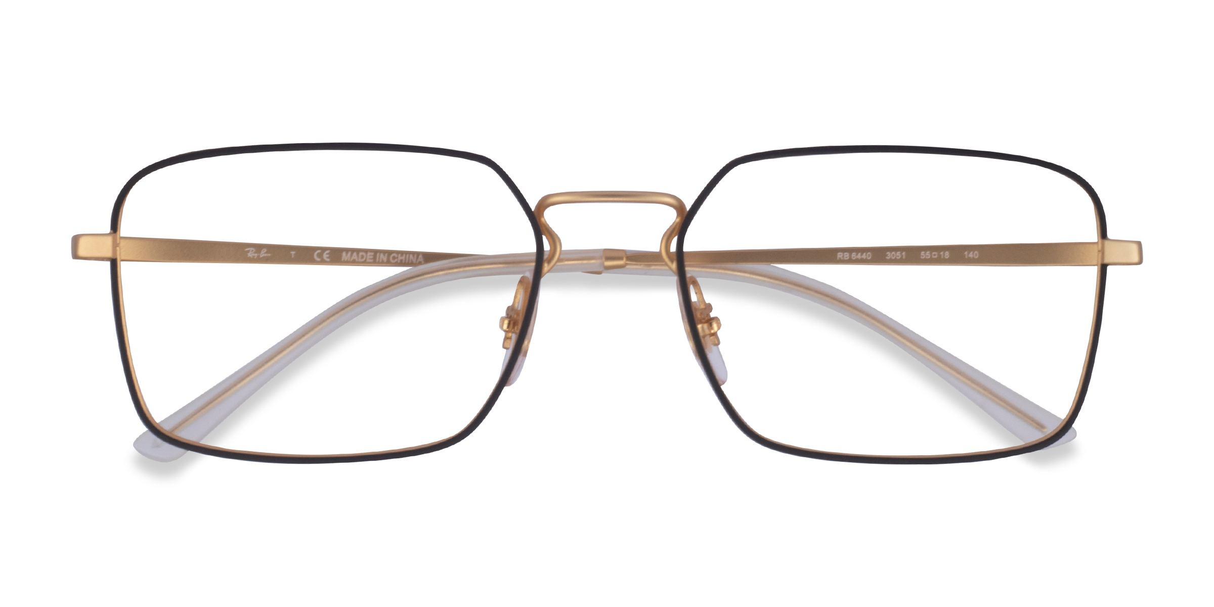 Black & Gold Ray-Ban RB6440 -  Metal Eyeglasses