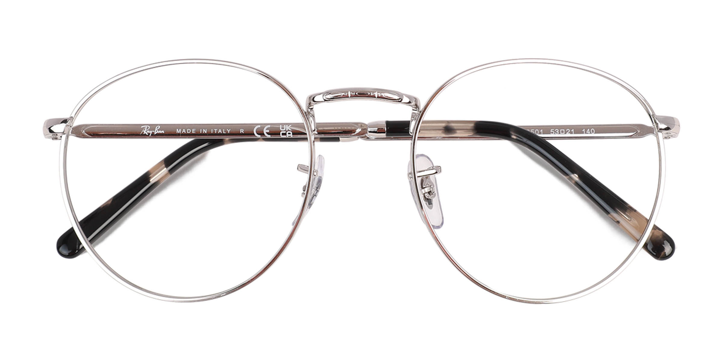 Silver Ray-Ban RB3637V New Round -  Metal Eyeglasses