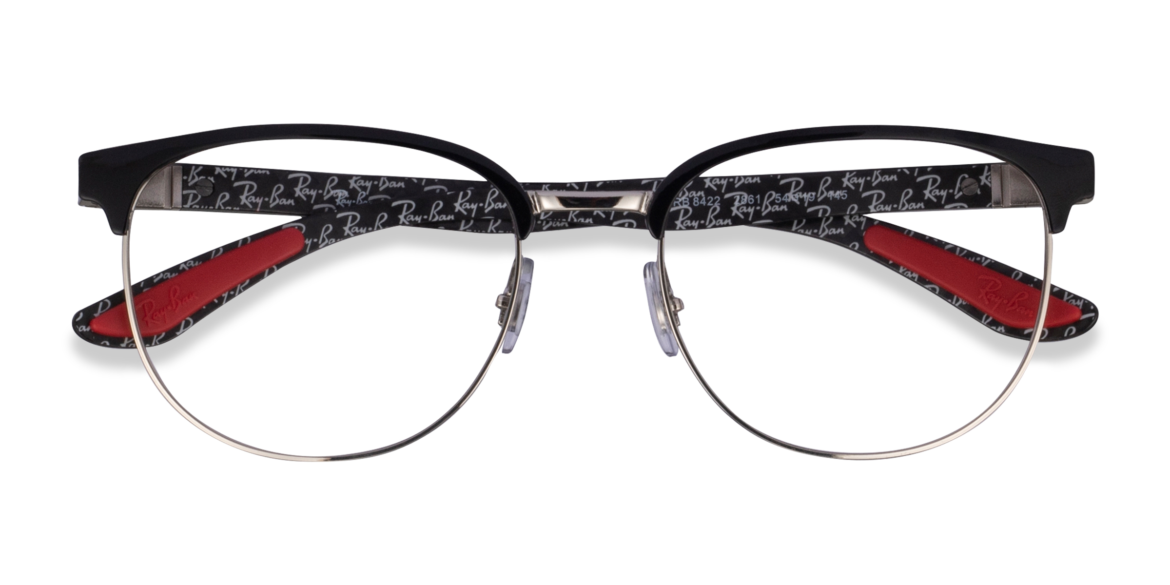 Black Silver Ray-Ban RB8422 -  Metal Eyeglasses