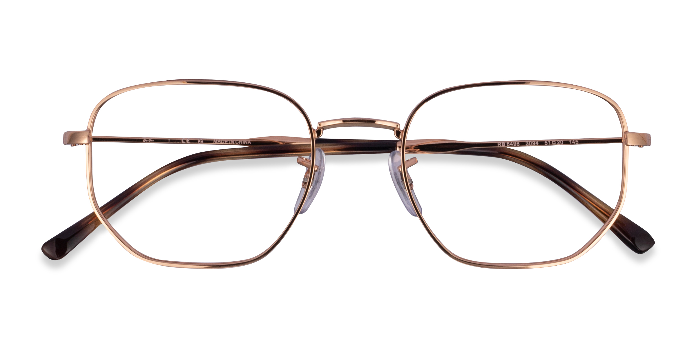 Rose Gold Ray-Ban RB6496 -  Metal Eyeglasses