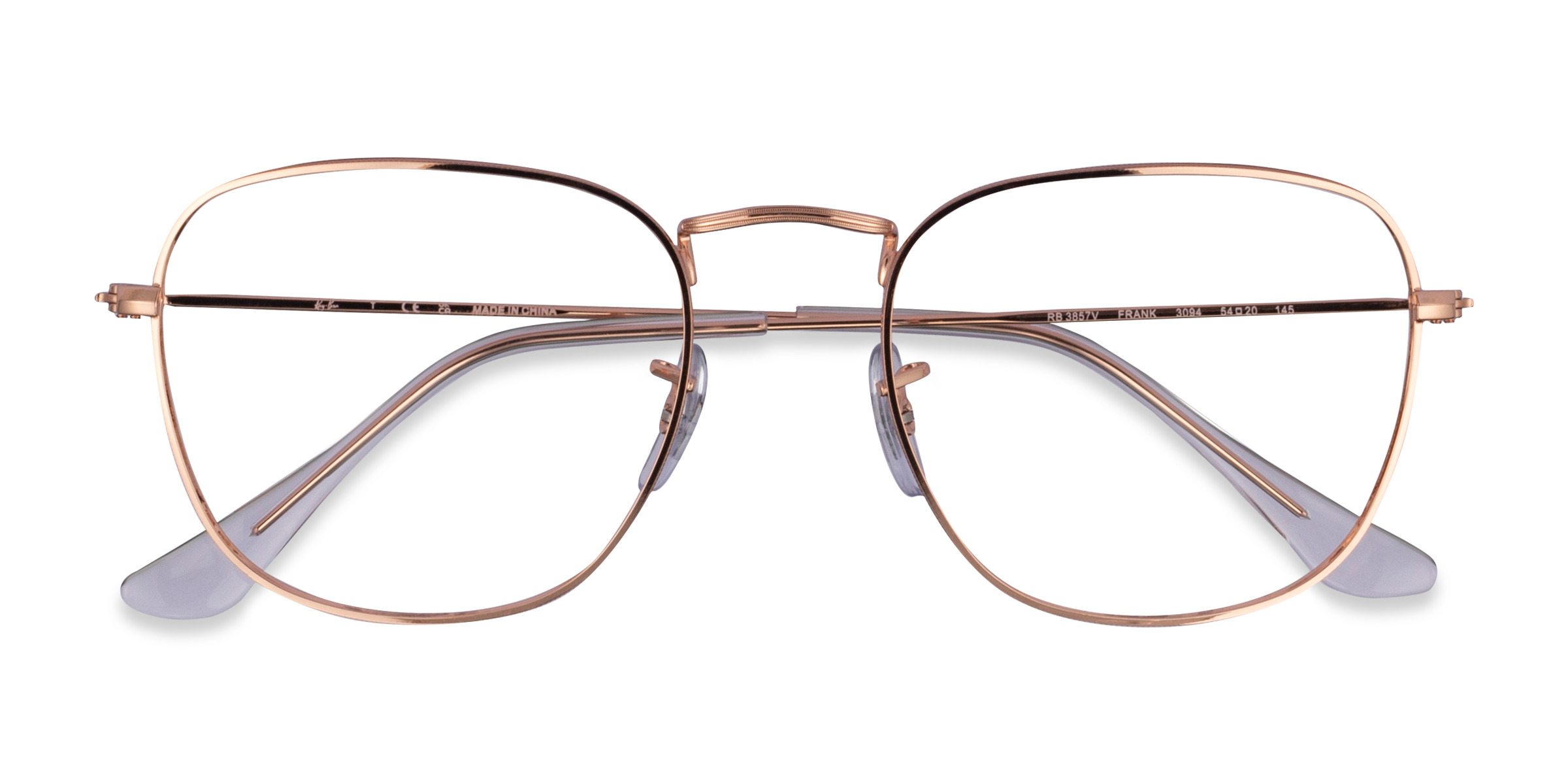 Rose Gold Ray-Ban RB3857V Frank -  Metal Eyeglasses