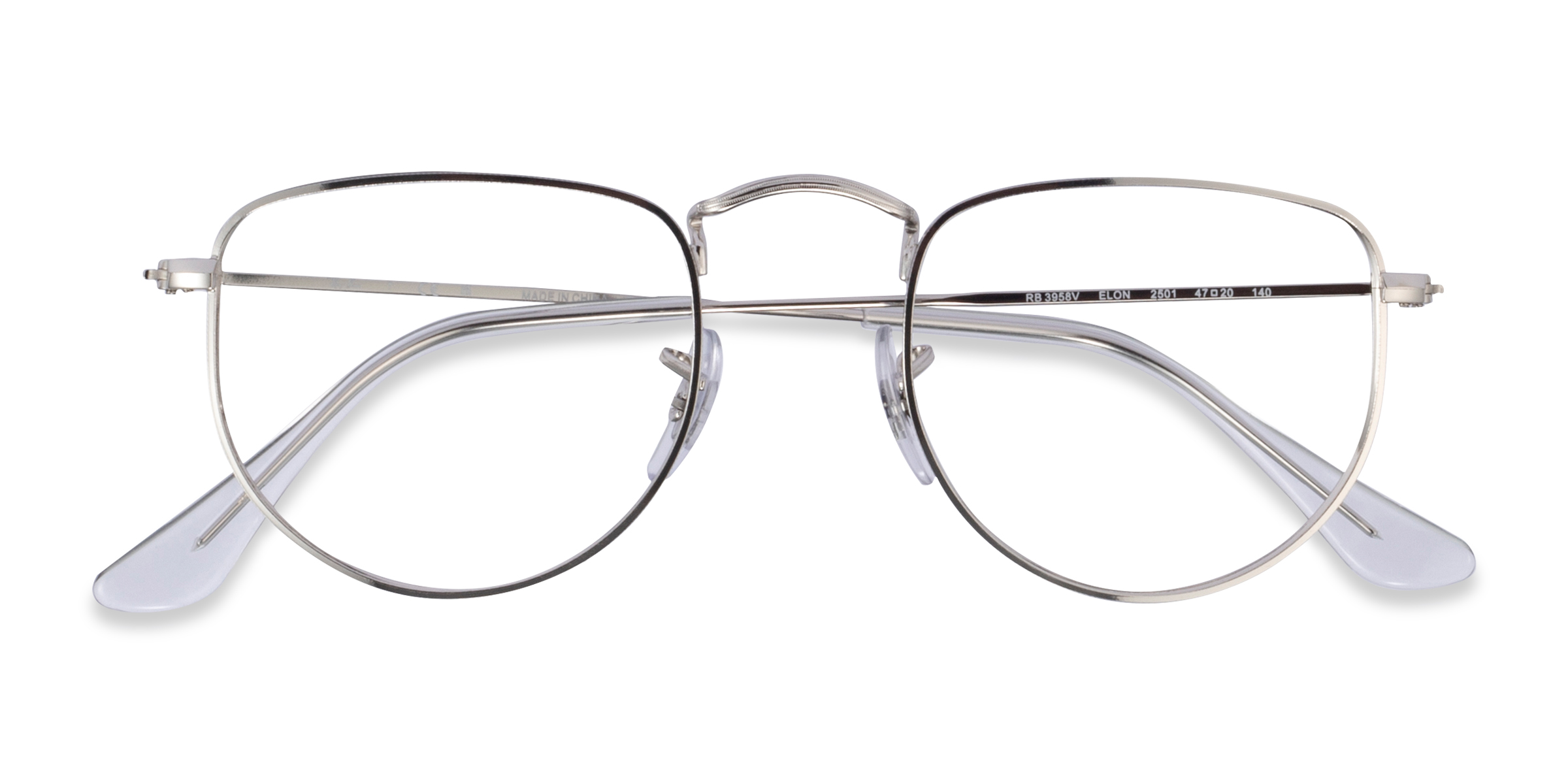 Silver Ray-Ban RB3958V Elon -  Metal Eyeglasses