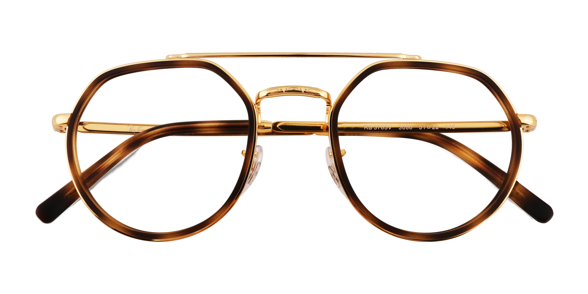 Tortoise Ray-Ban RB3765V -  Metal Eyeglasses