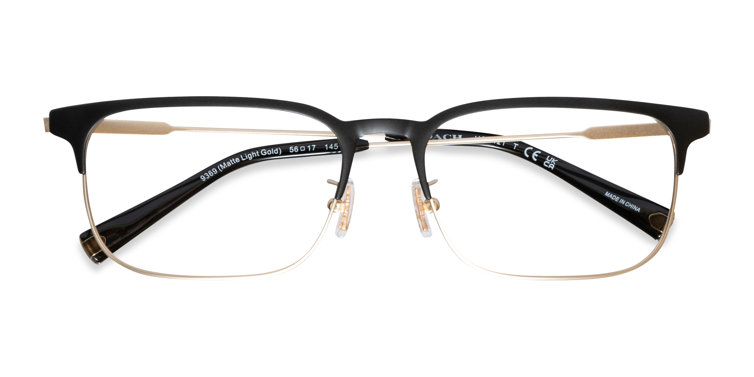 Matte Black Gold Coach HC5121 - Metal Eyeglasses