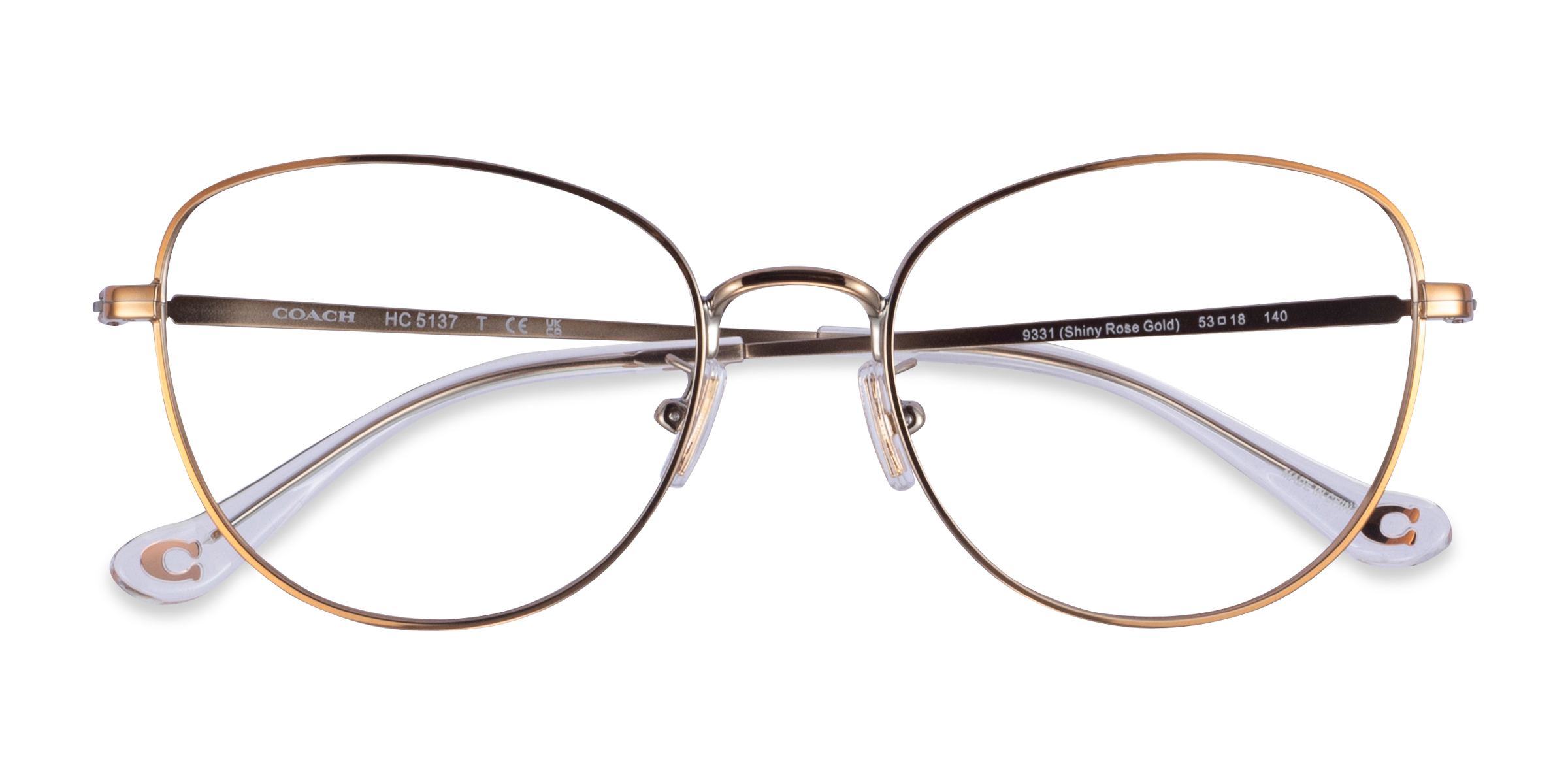 Shiny Rose Gold Coach HC5137 -  Metal Eyeglasses