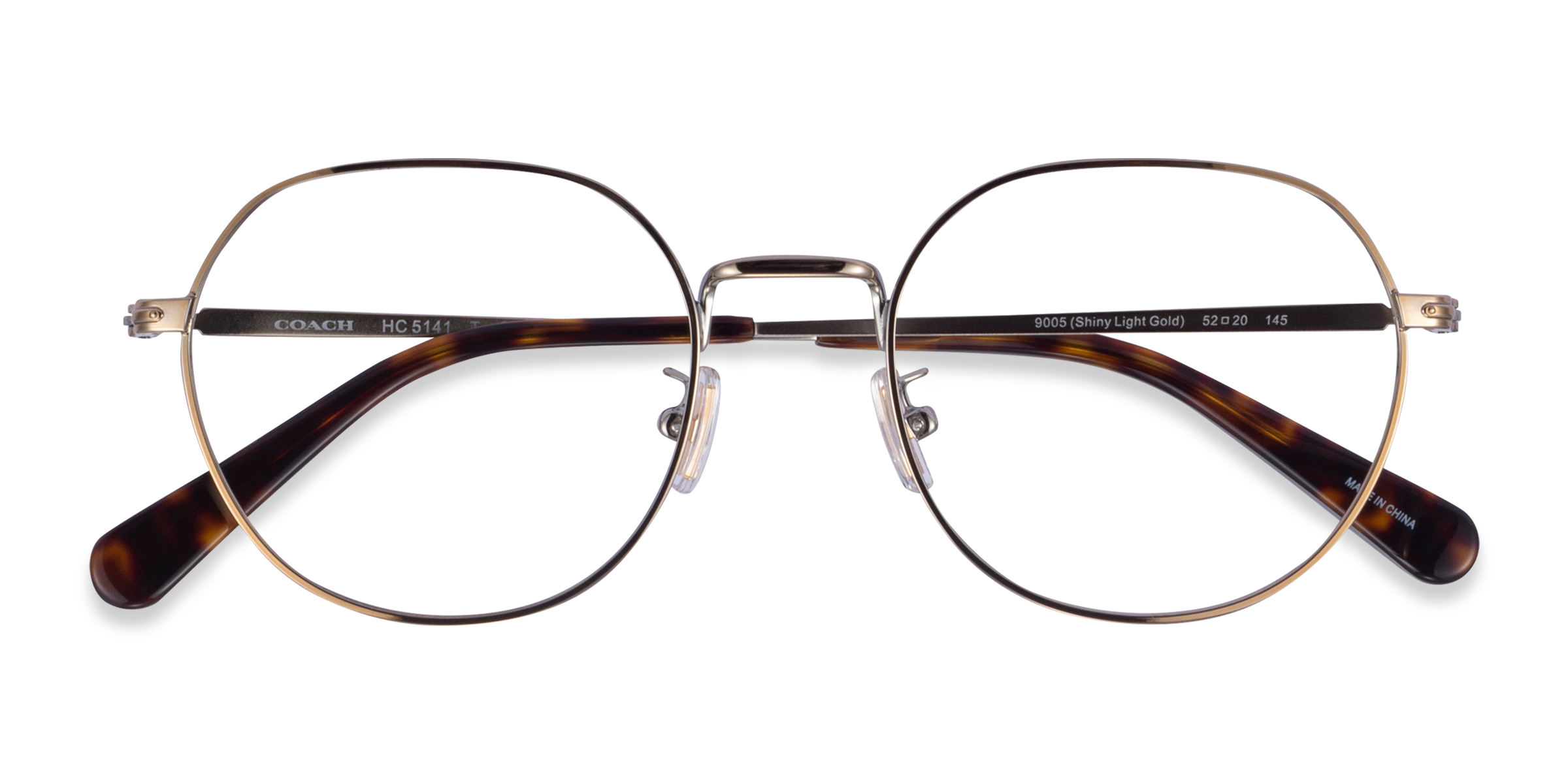 Shiny Light Gold Coach HC5141 -  Metal Eyeglasses