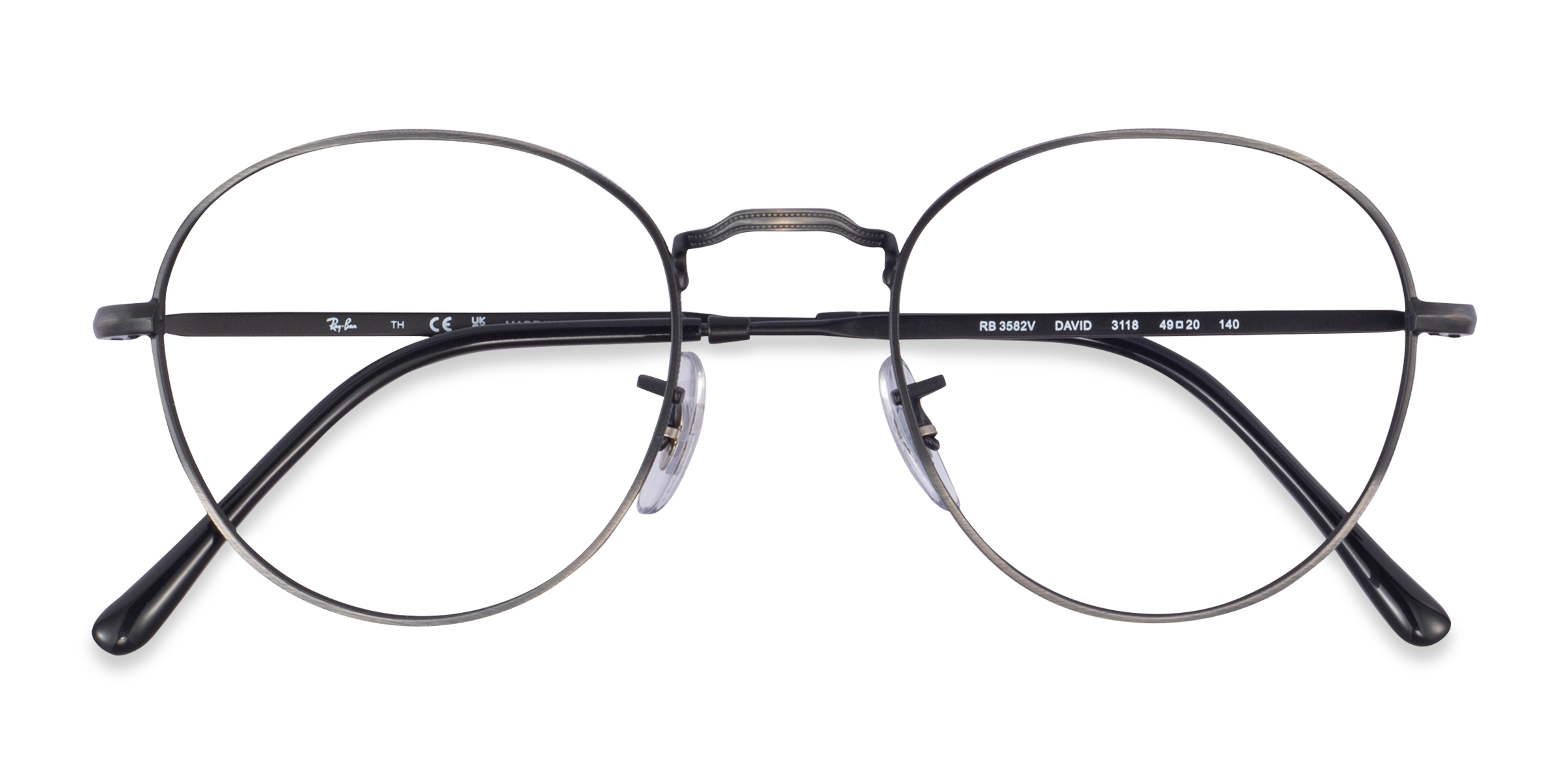 Black Bronze Gradient Ray-Ban RB3582V David -  Metal Eyeglasses