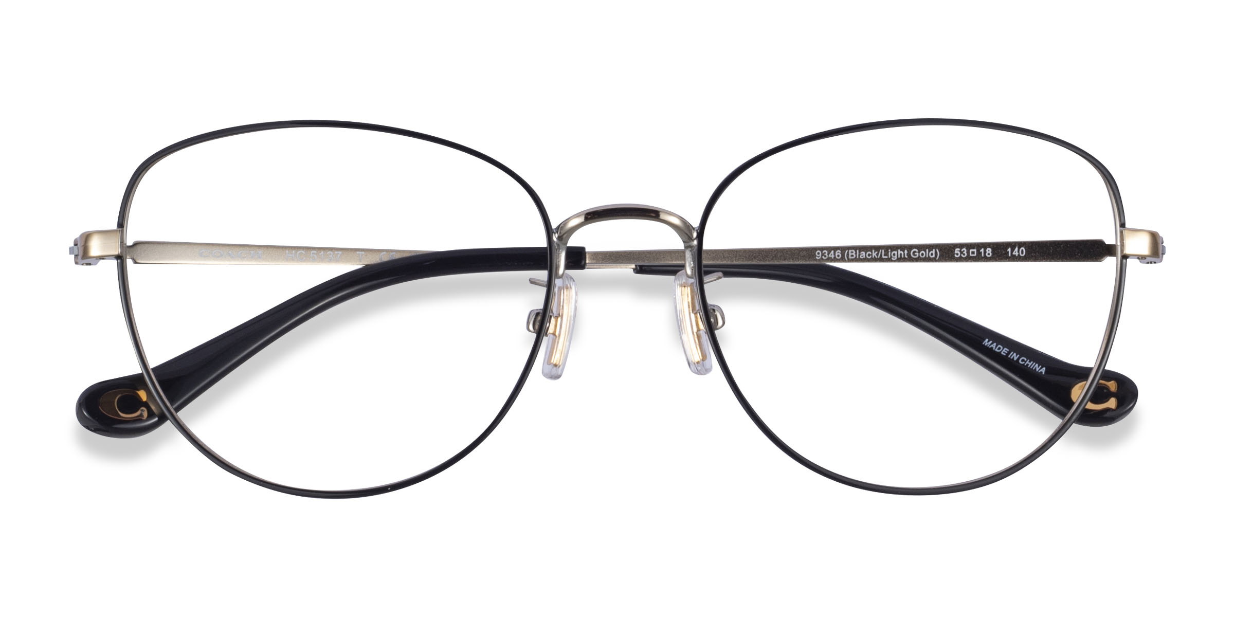 Black Gold Coach HC5137 -  Metal Eyeglasses