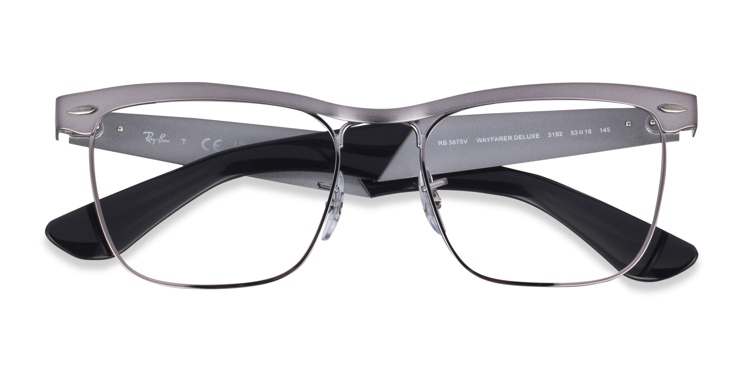 Gunmetal Ray-Ban RB3875V Wayfarer Deluxe -  Metal Eyeglasses