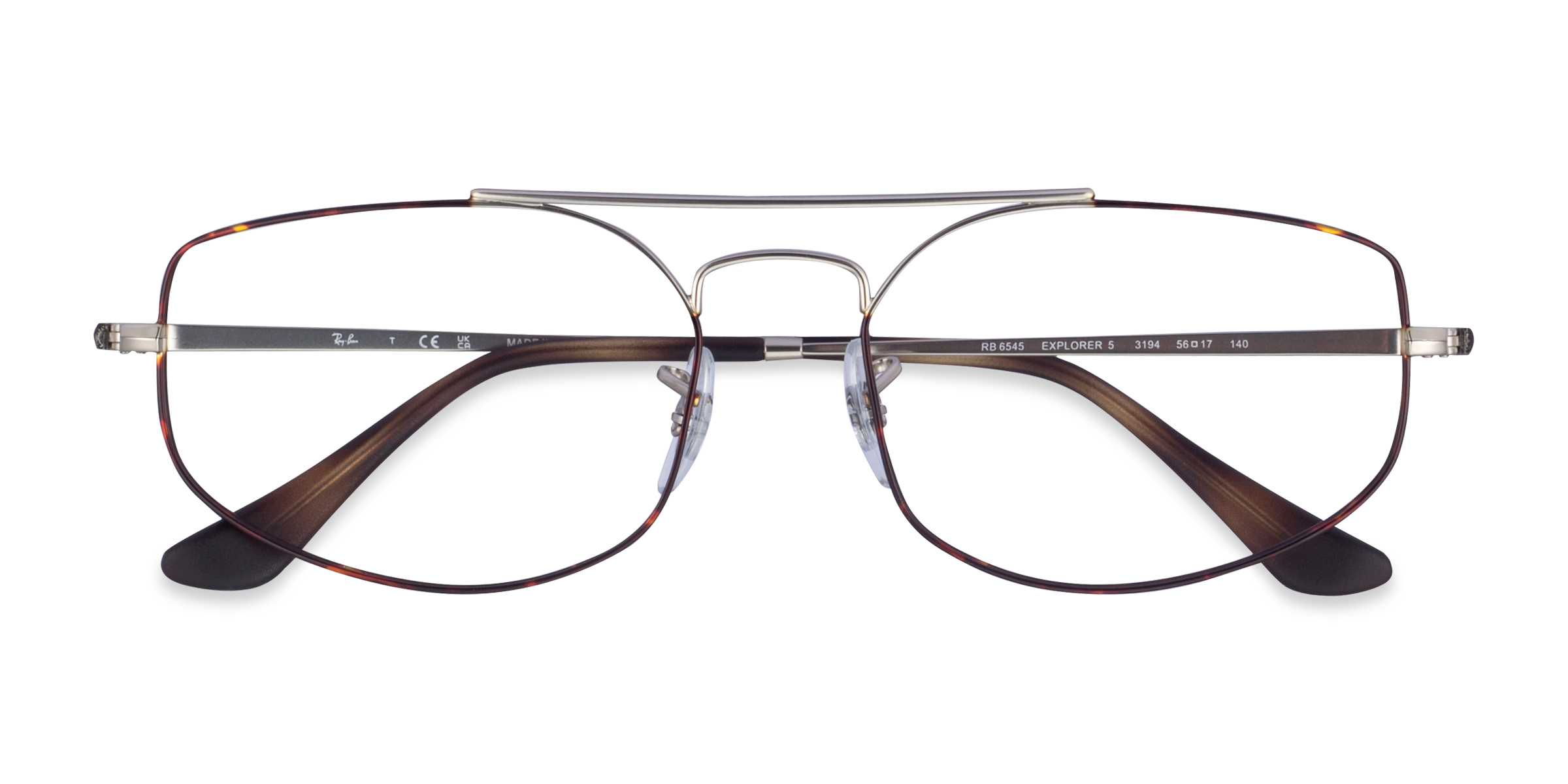 Silver Tortoise Ray-Ban RB6545 Explorer 5 -  Metal Eyeglasses
