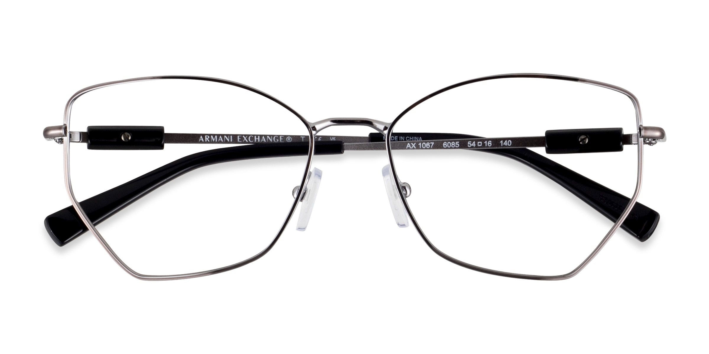 Shiny Gunmetal Armani Exchange AX1067 -  Metal Eyeglasses