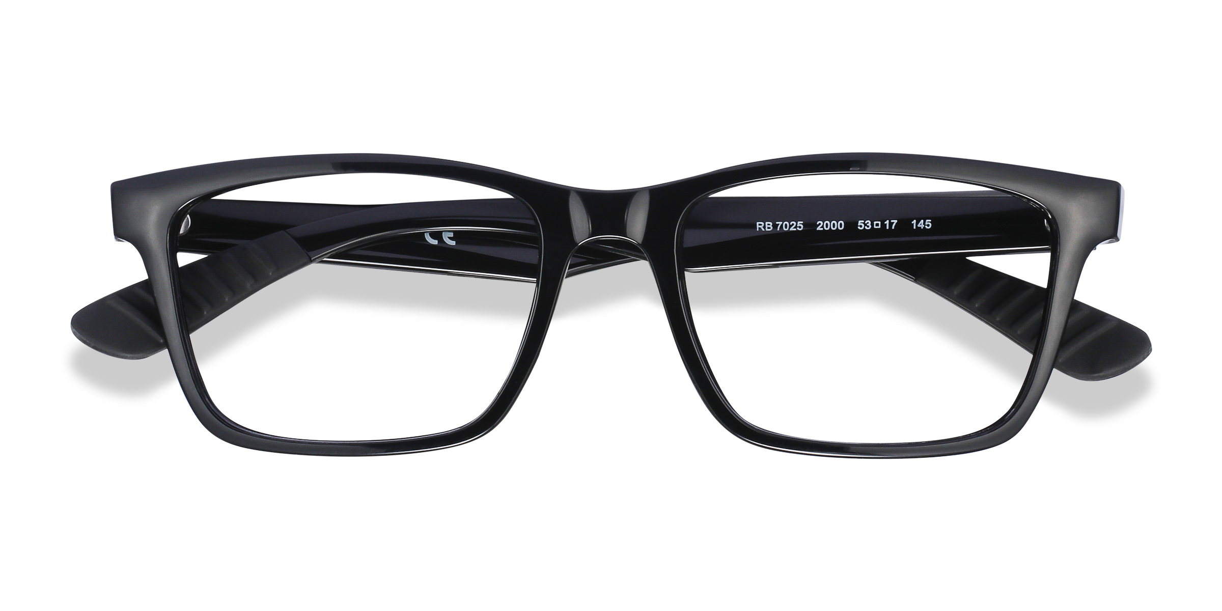 Shiny Black Ray-Ban RB7025 - Plastic Eyeglasses