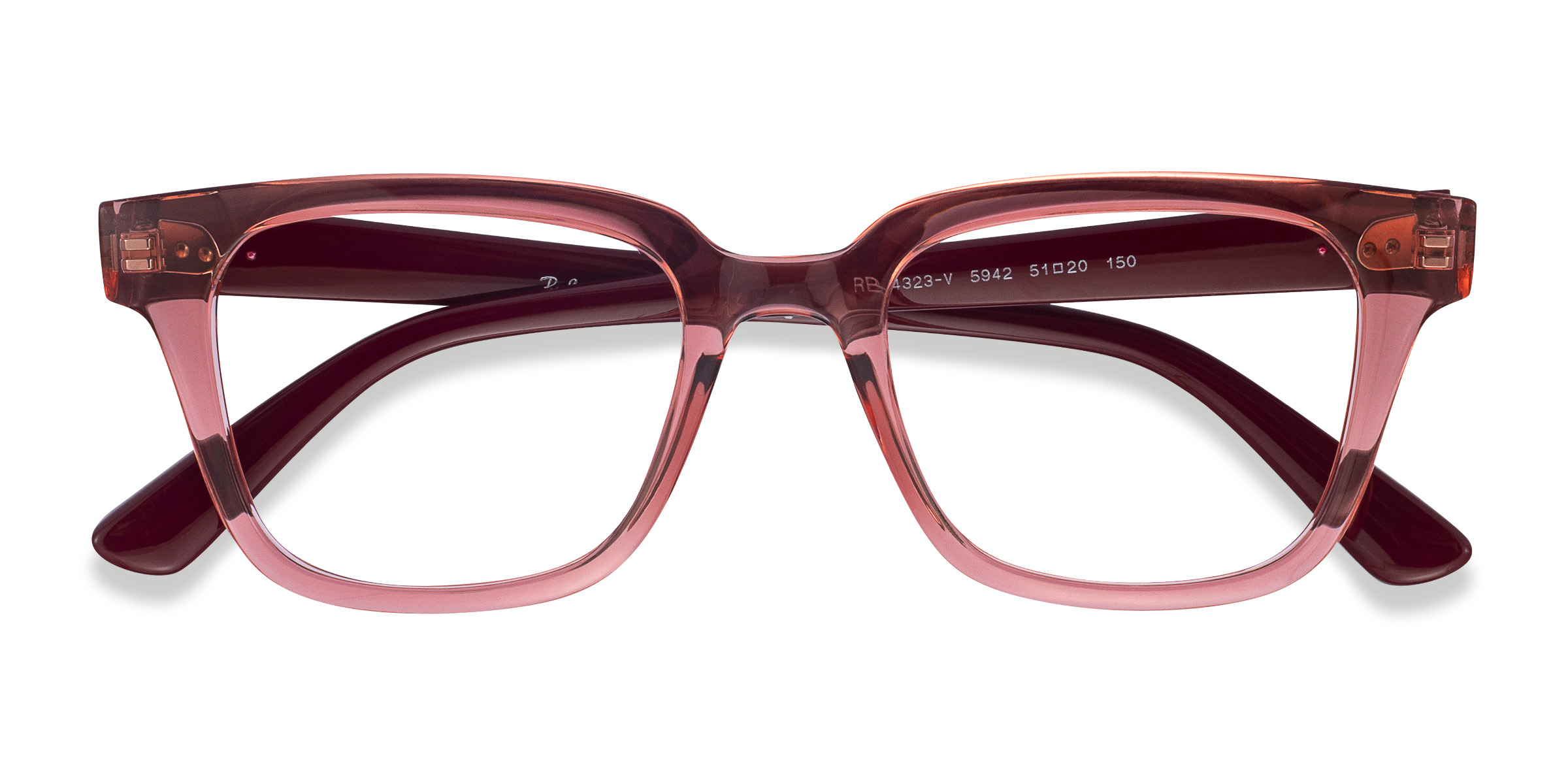 Clear Pink Ray-Ban RB4323V -  Plastic Eyeglasses