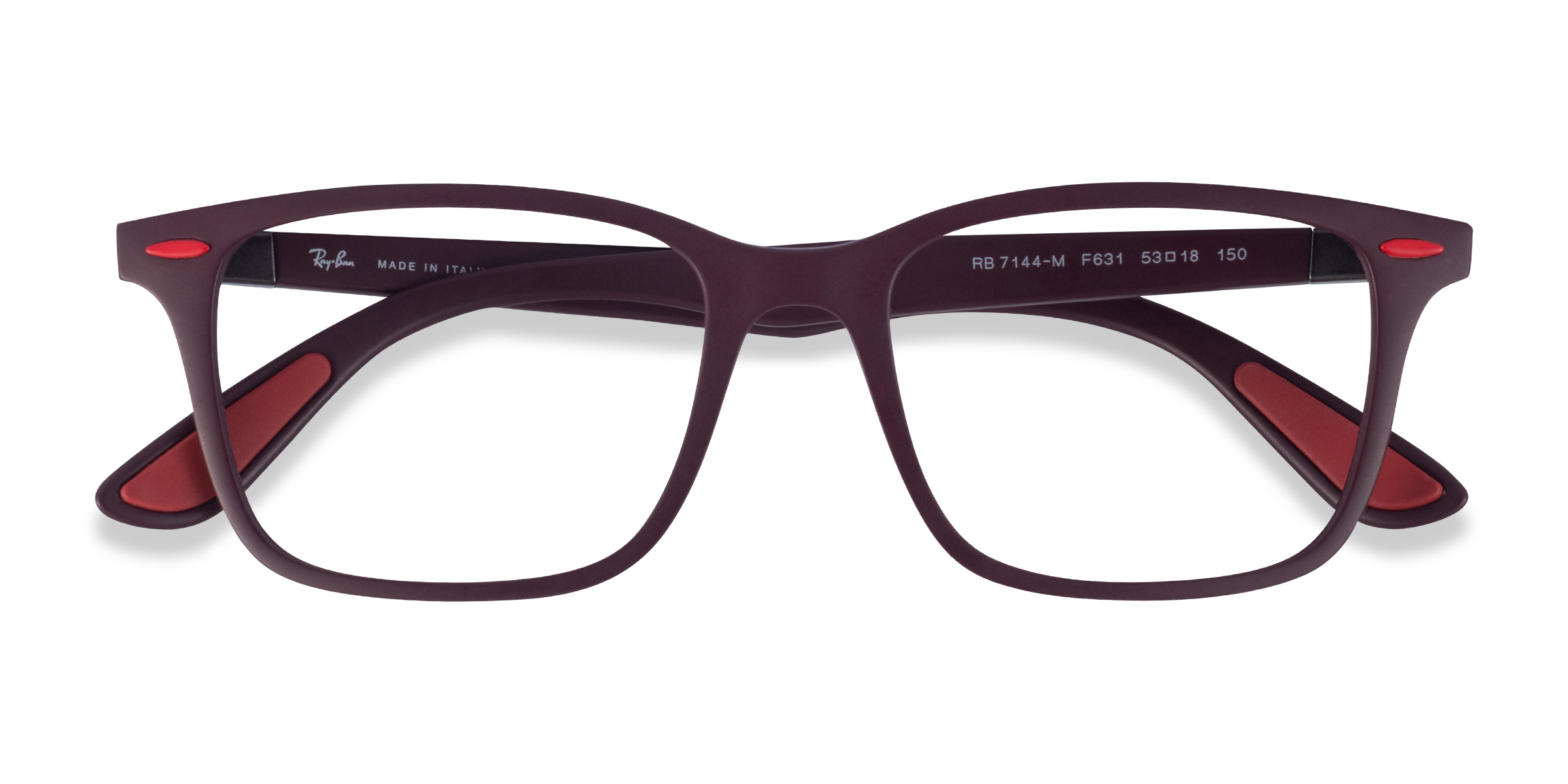 Dark Burgundy Ray-Ban RB7144M -  Plastic Eyeglasses