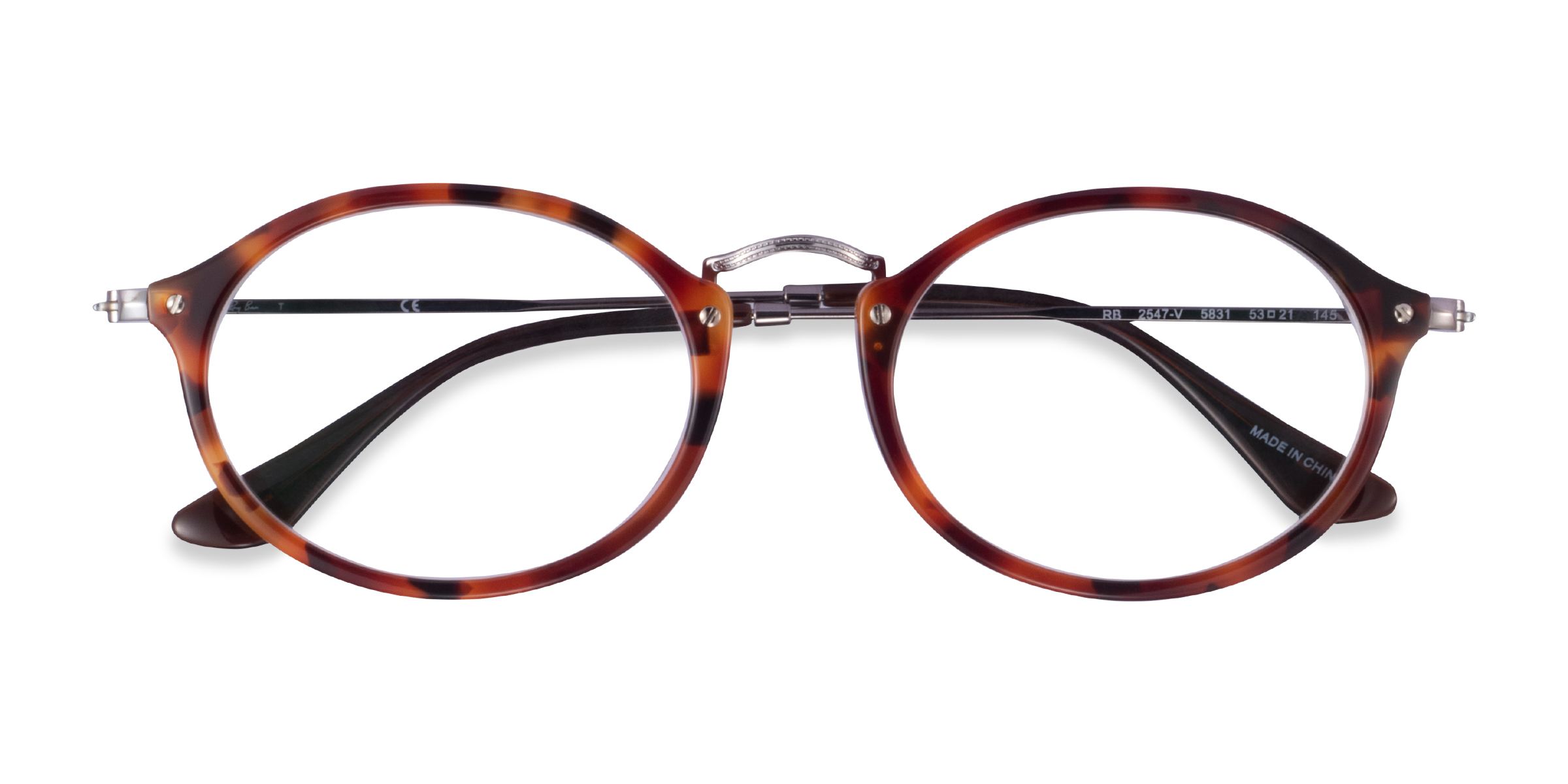 Tortoise Gunmetal Ray-Ban RB2547V -  Acetate Eyeglasses