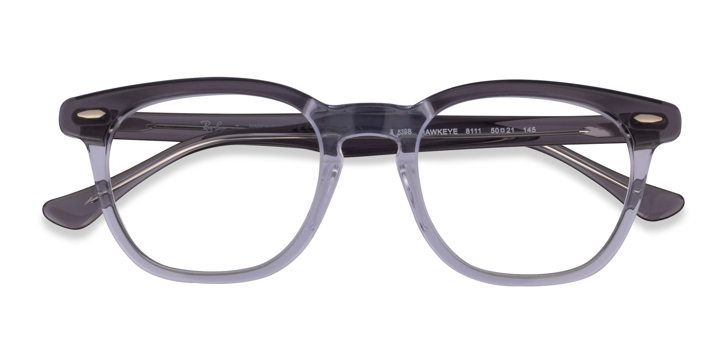 Gray Clear Ray-Ban RB5398 Hawkeye - Acetate Eyeglasses