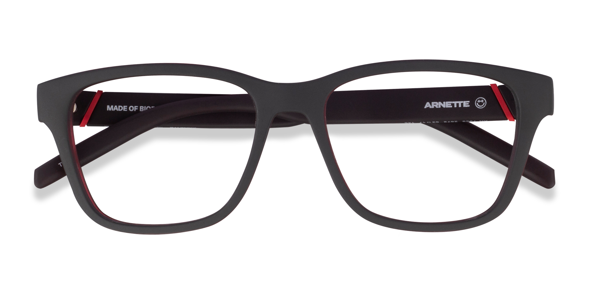 Matte Gray Red ARNETTE Telmo -  Plastic Eyeglasses