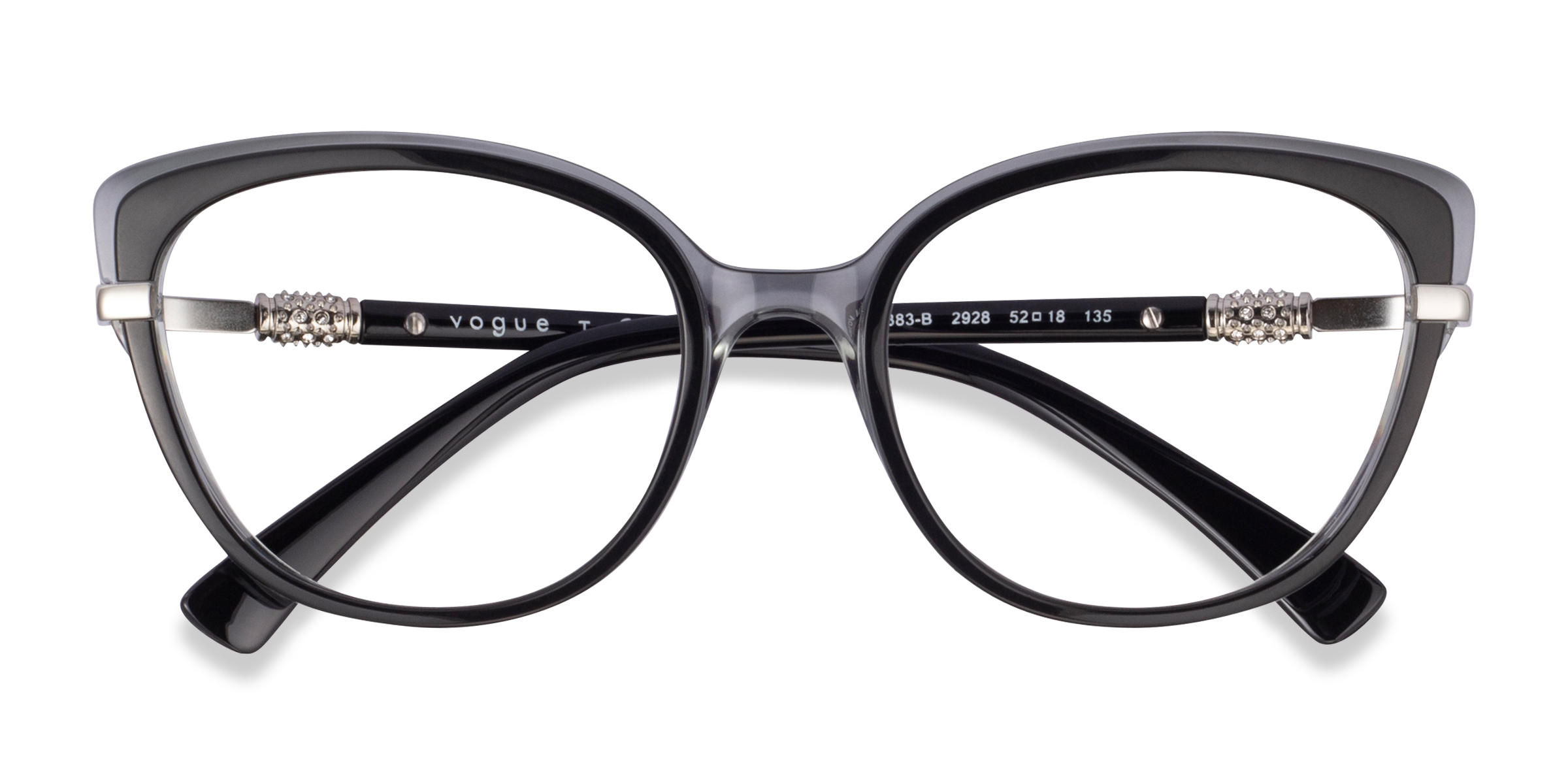 Black Gray Vogue Eyewear VO5383B -  Plastic Eyeglasses