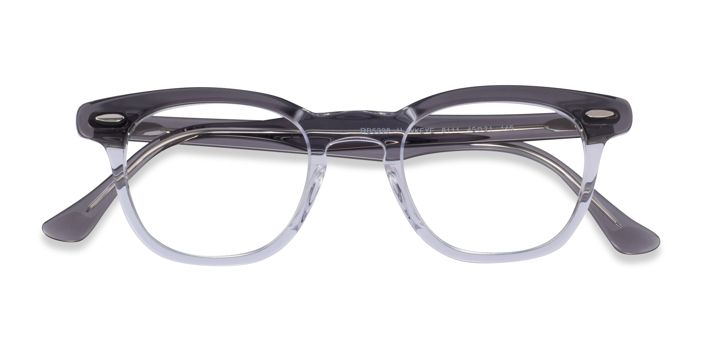Gray Clear Ray-Ban RB5398 Hawkeye -  Acetate Eyeglasses