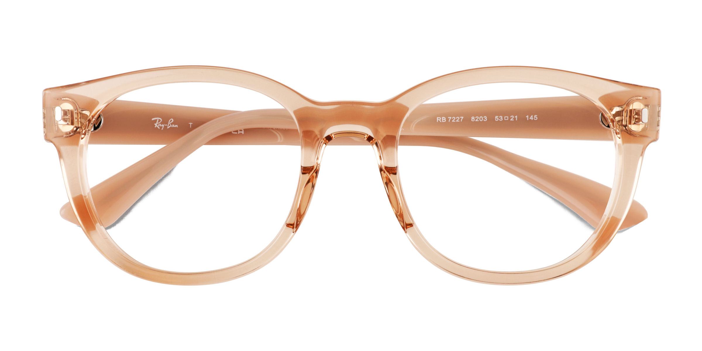 Clear Brown Ray-Ban RB7227 -  Plastic Eyeglasses