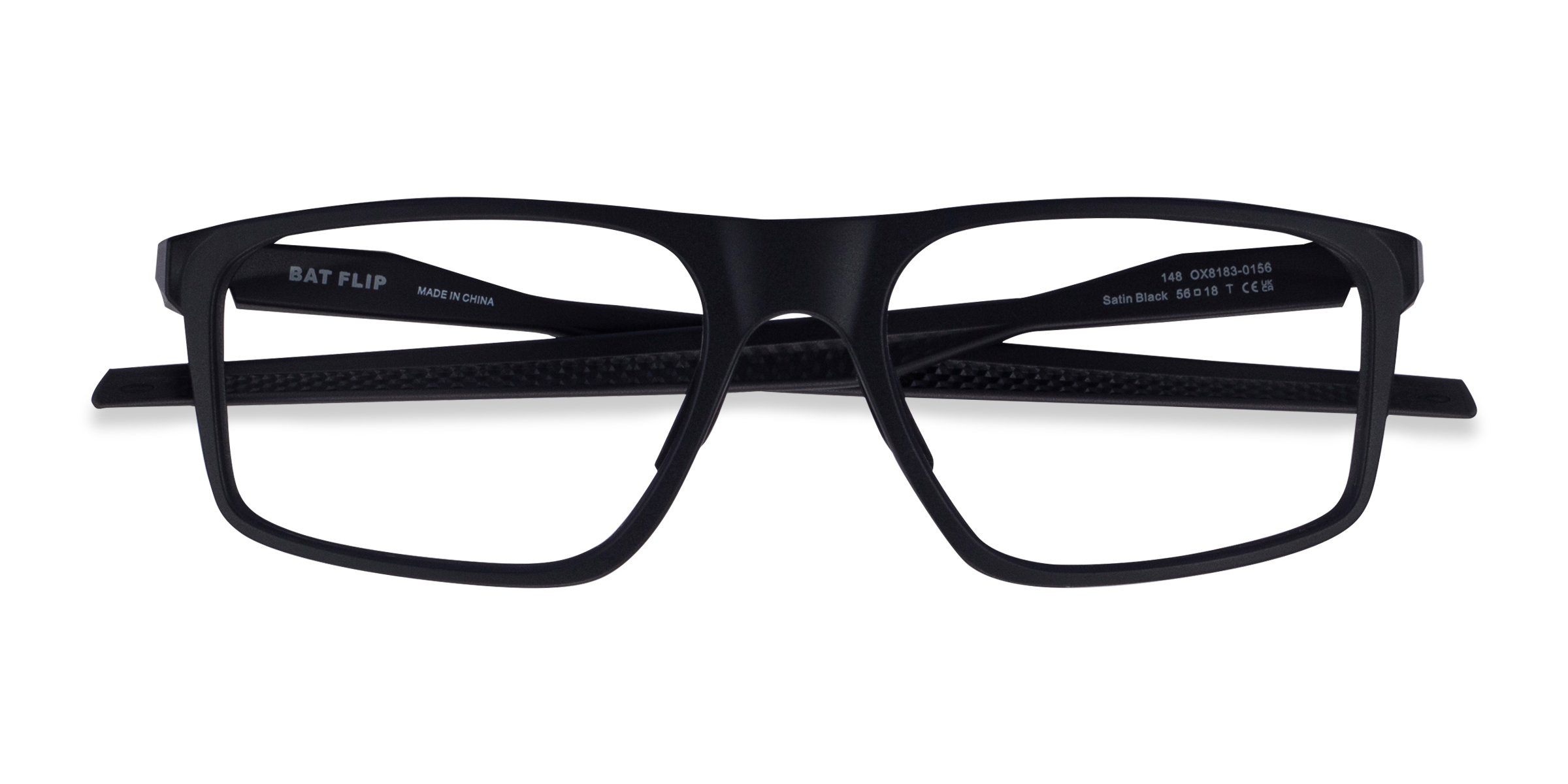 Black Oakley Bat Flip -  Plastic Eyeglasses