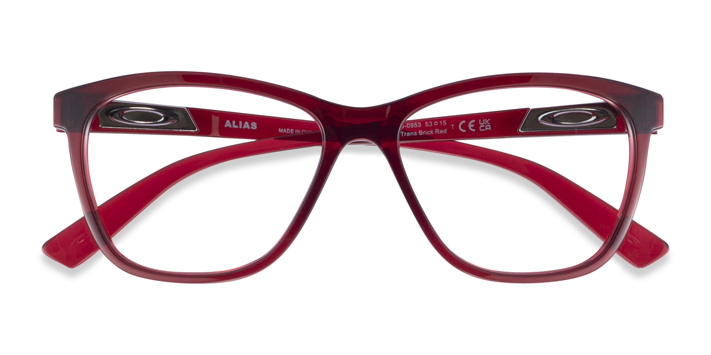 Clear Red Oakley Alias - Plastic Eyeglasses