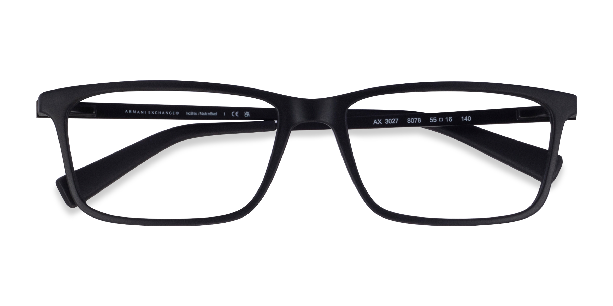 Matte Black Armani Exchange AX3027 -  Alternative-materials Eyeglasses