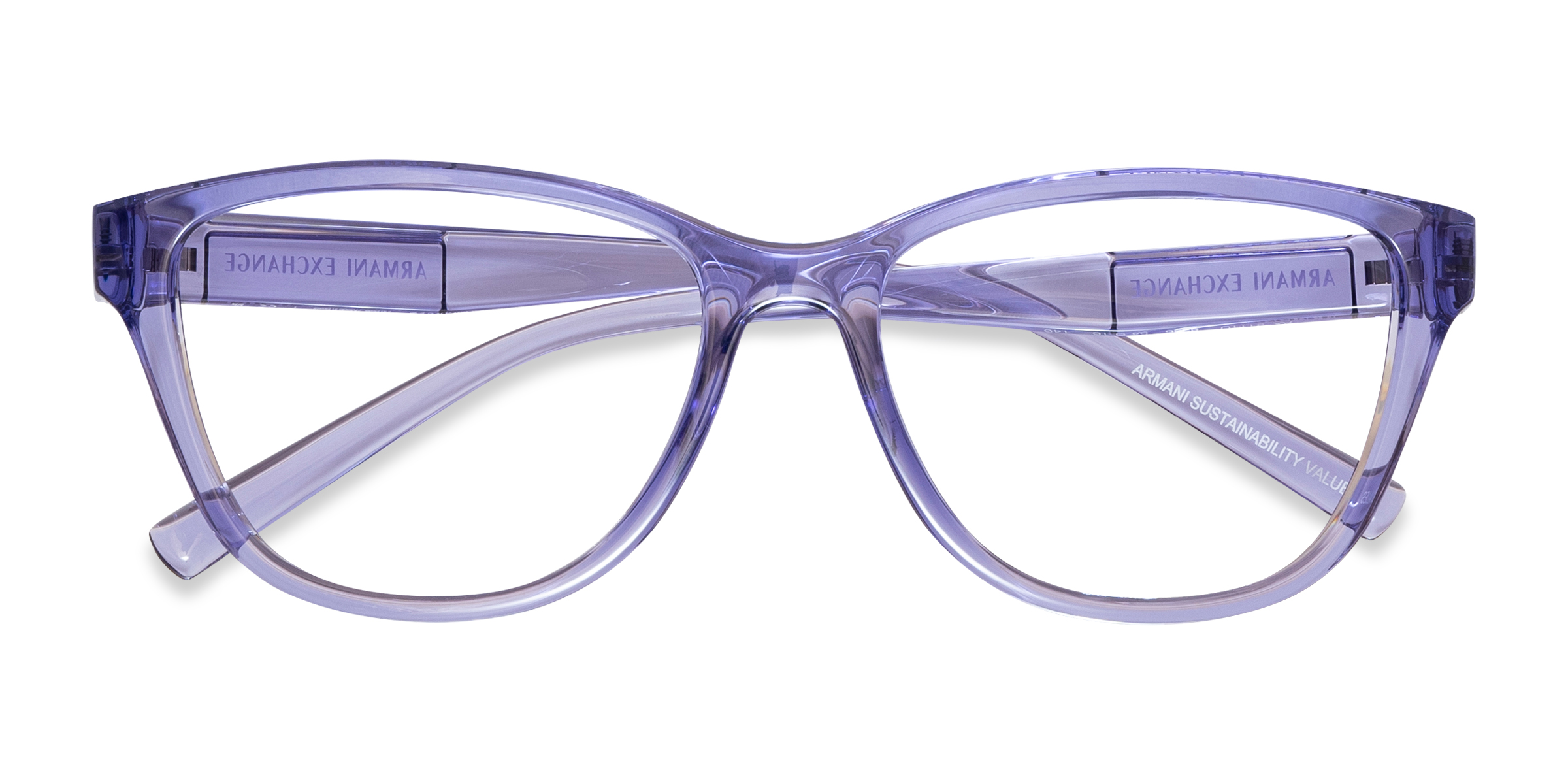 Shiny Transparent Purple Armani Exchange AX3111U -  Plastic Eyeglasses