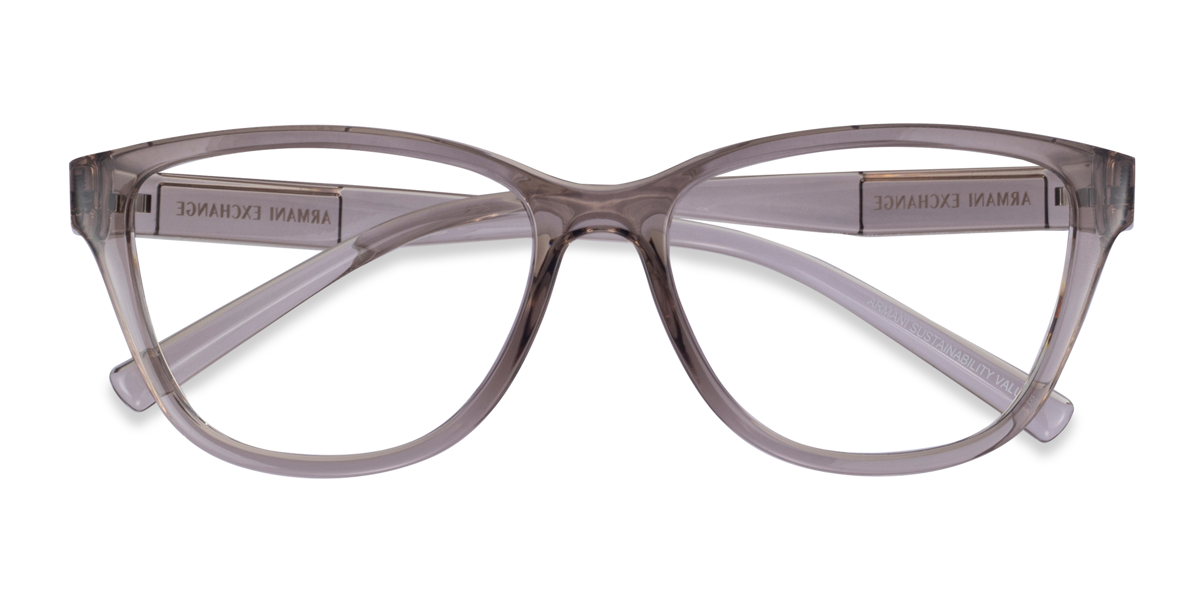 Shiny Transparent Brown Armani Exchange AX3111U -  Alternative-materials Eyeglasses