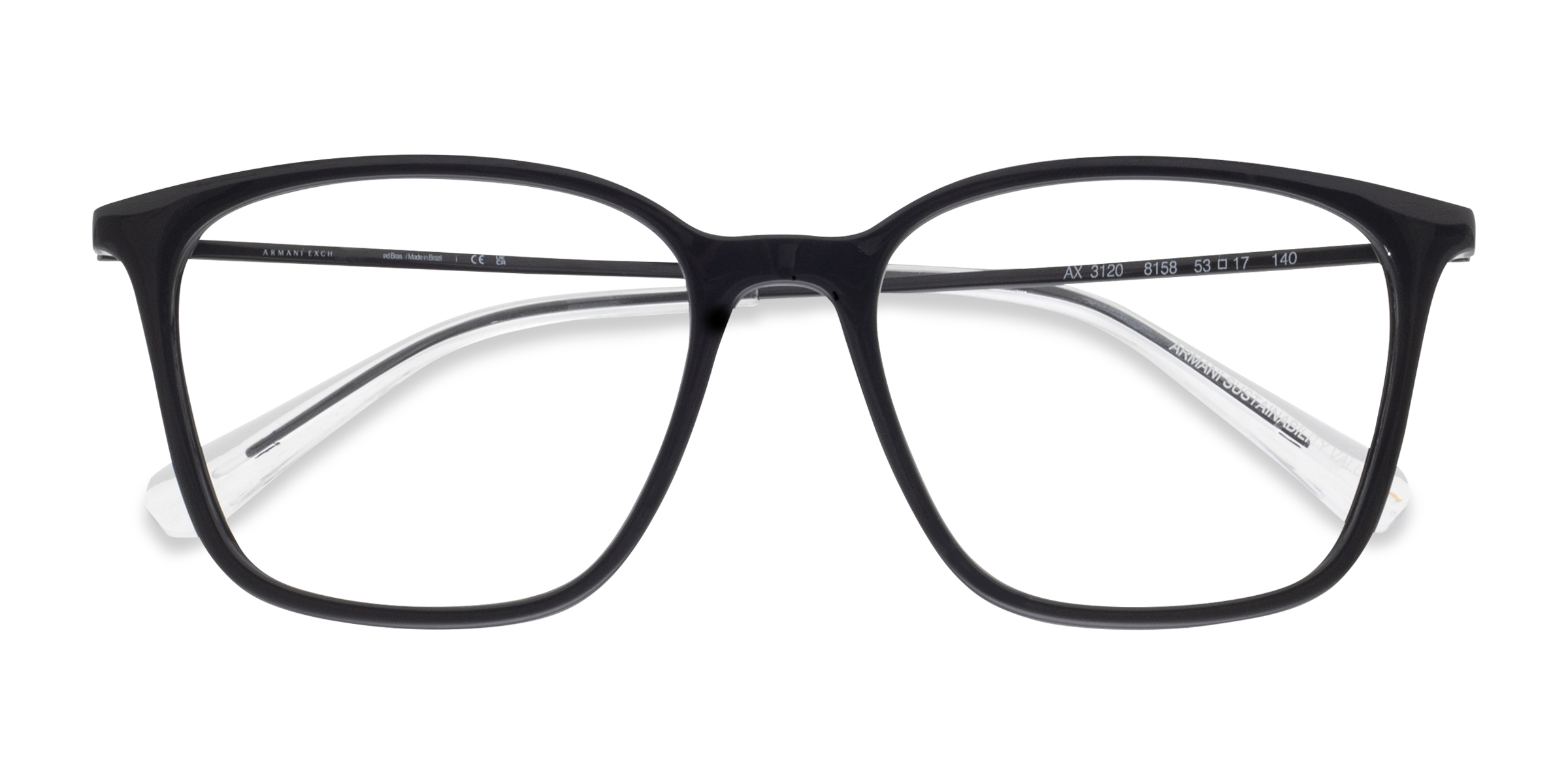 Black Armani Exchange AX3120 -  Eco-friendly Eyeglasses