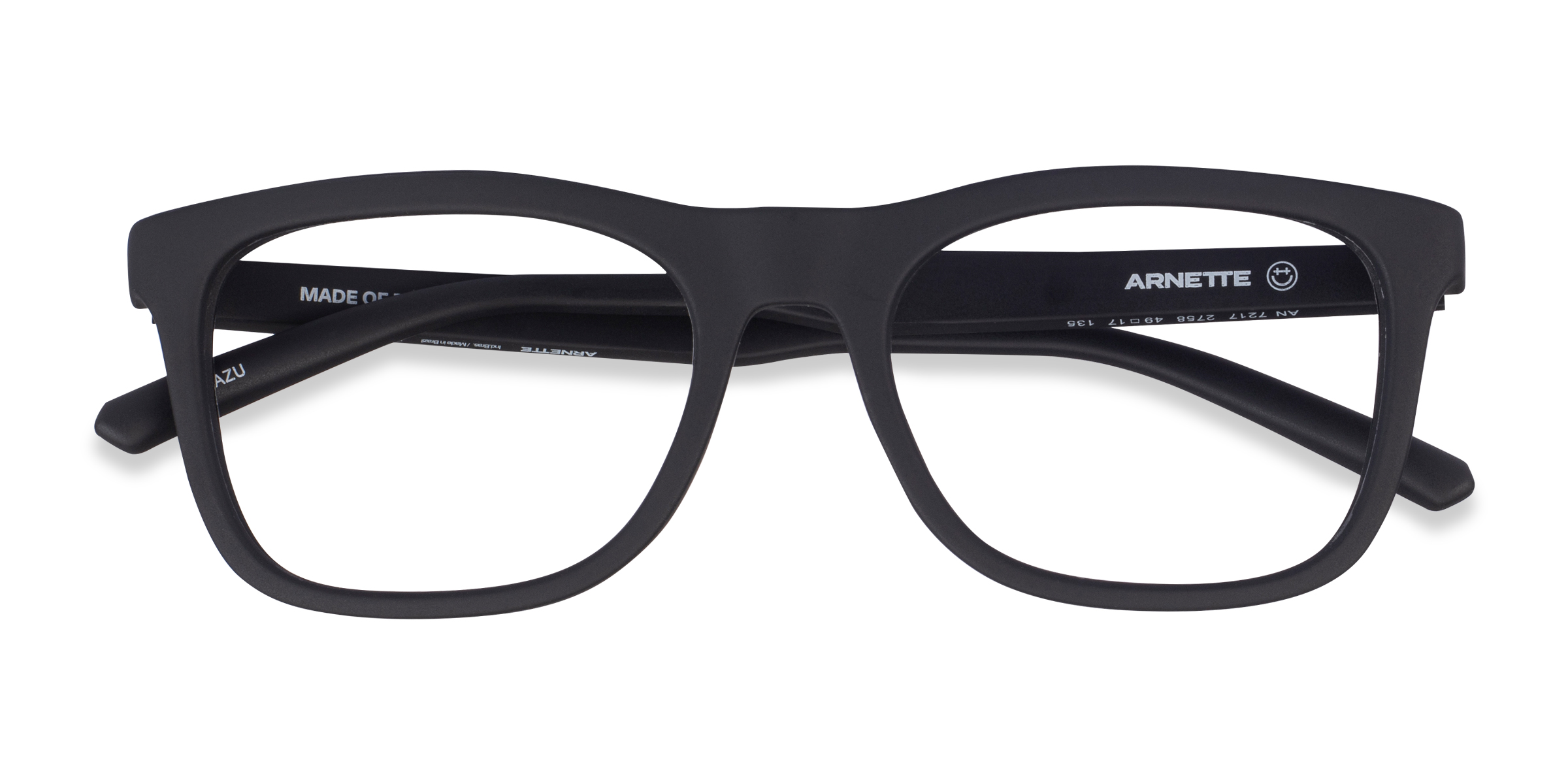 Matte Black ARNETTE Namazu -  Eco-friendly Eyeglasses