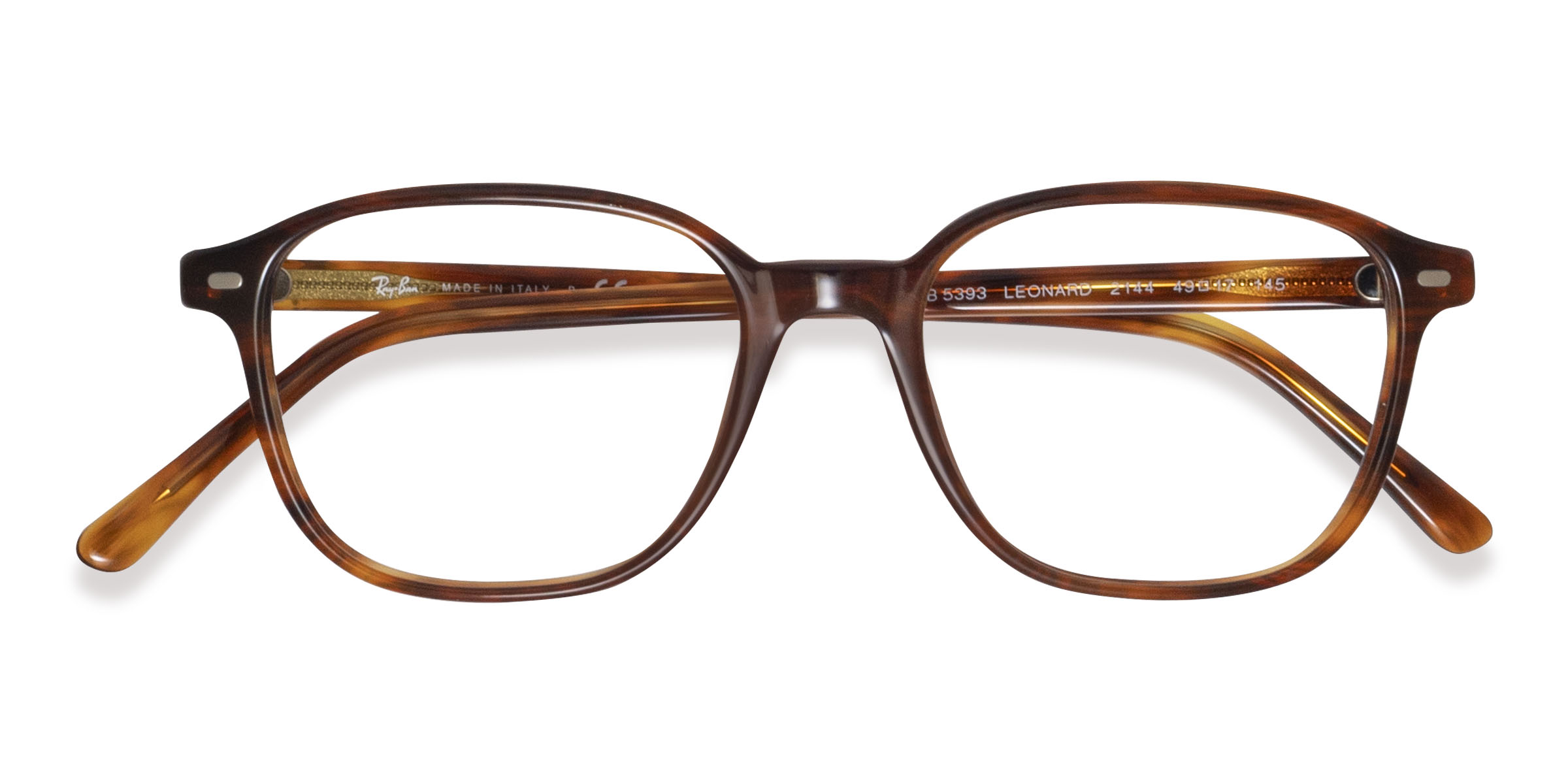 Warm Tortoise Ray-Ban RB5393 Leonard -  Acetate Eyeglasses