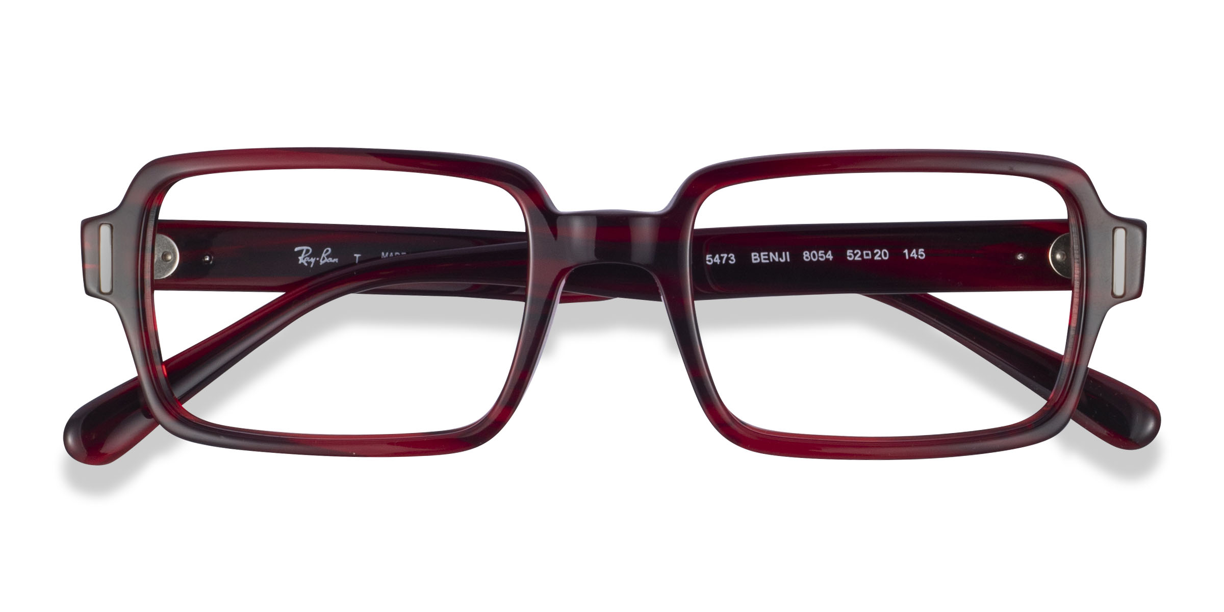 Striped Red Ray-Ban RB5473 Benji -  Acetate Eyeglasses