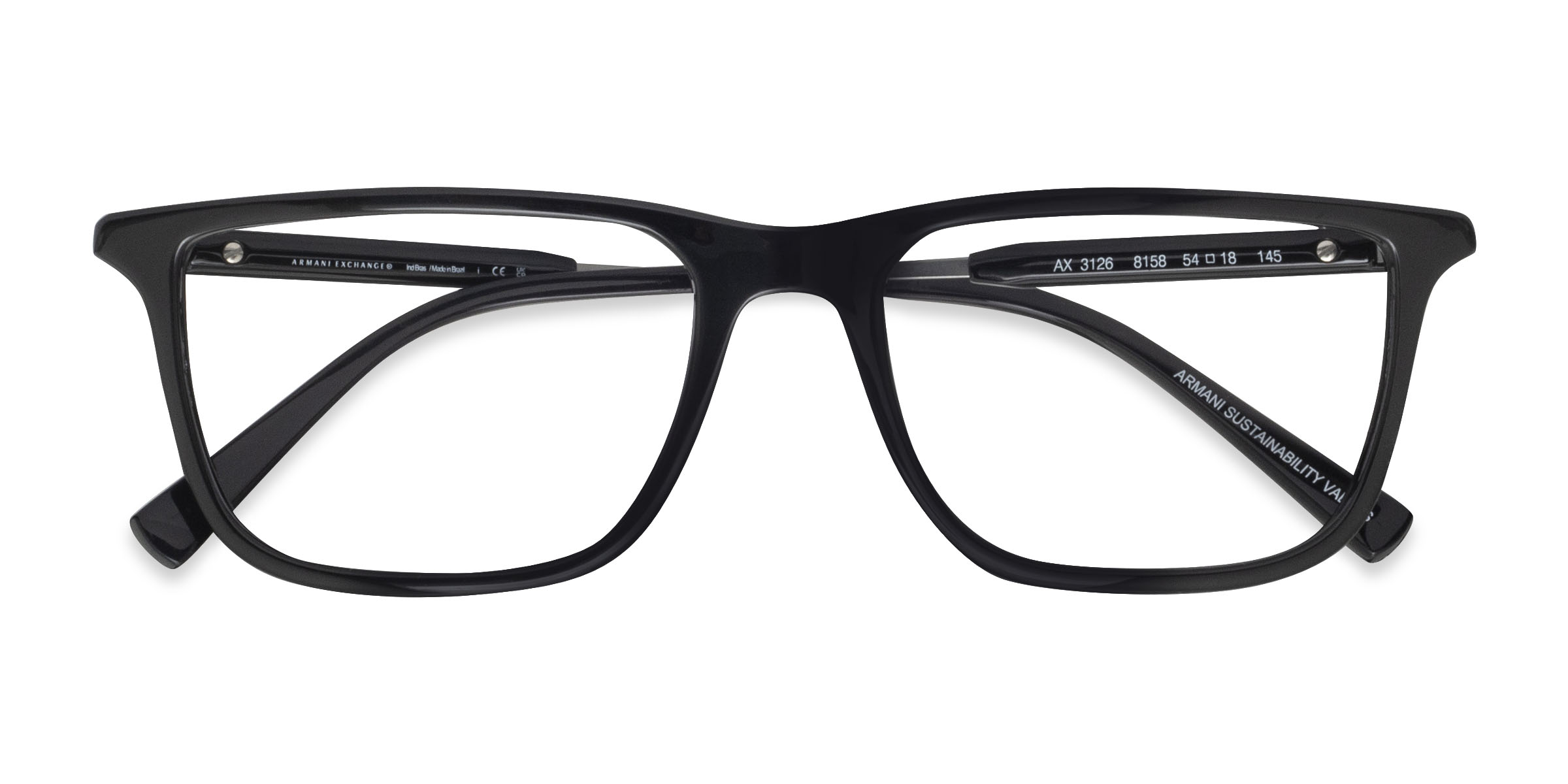 Black Armani Exchange AX3126 -  Eco-friendly Eyeglasses