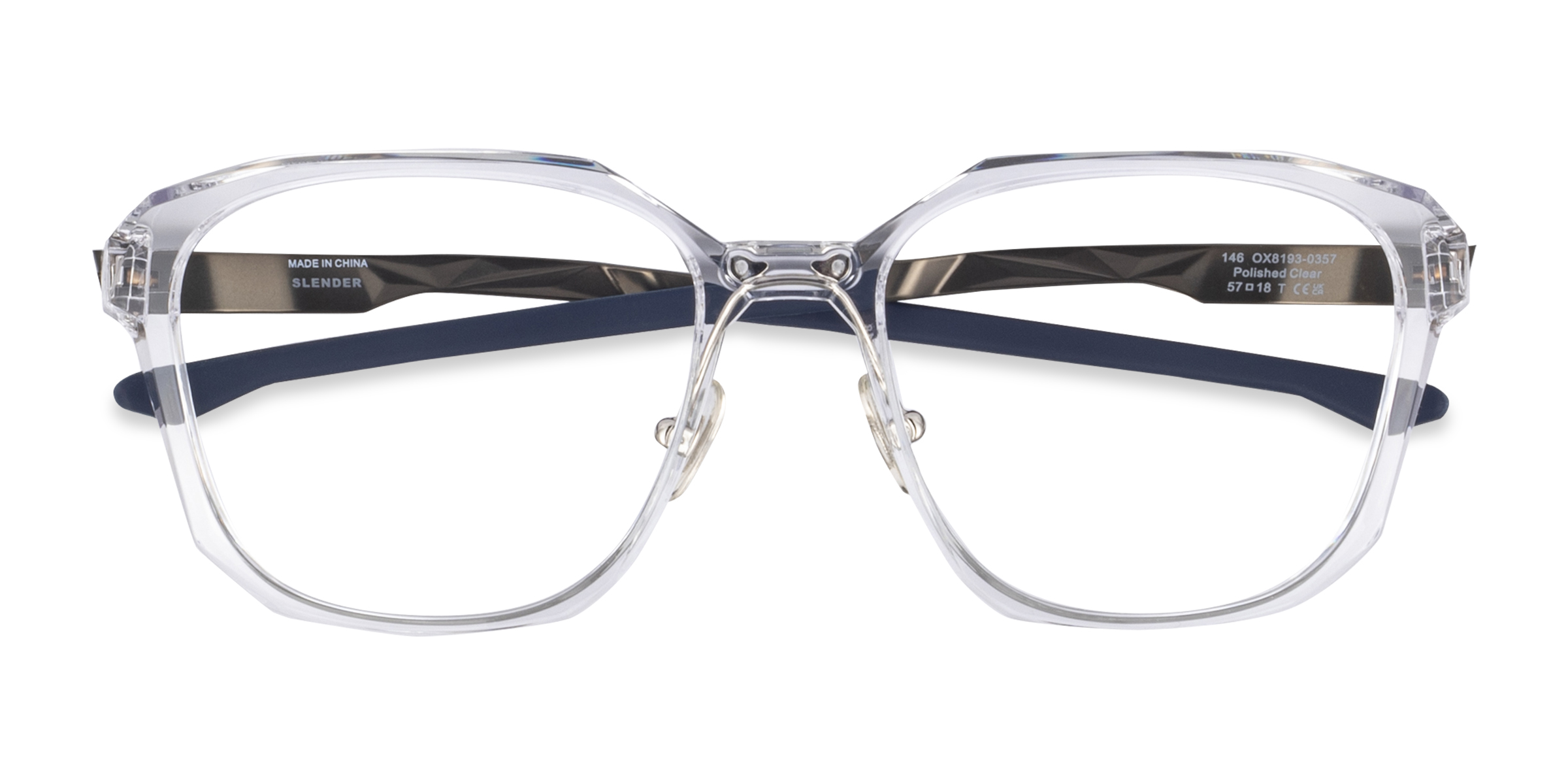 Polished Clear Oakley Slender - Plastic Eyeglasses
