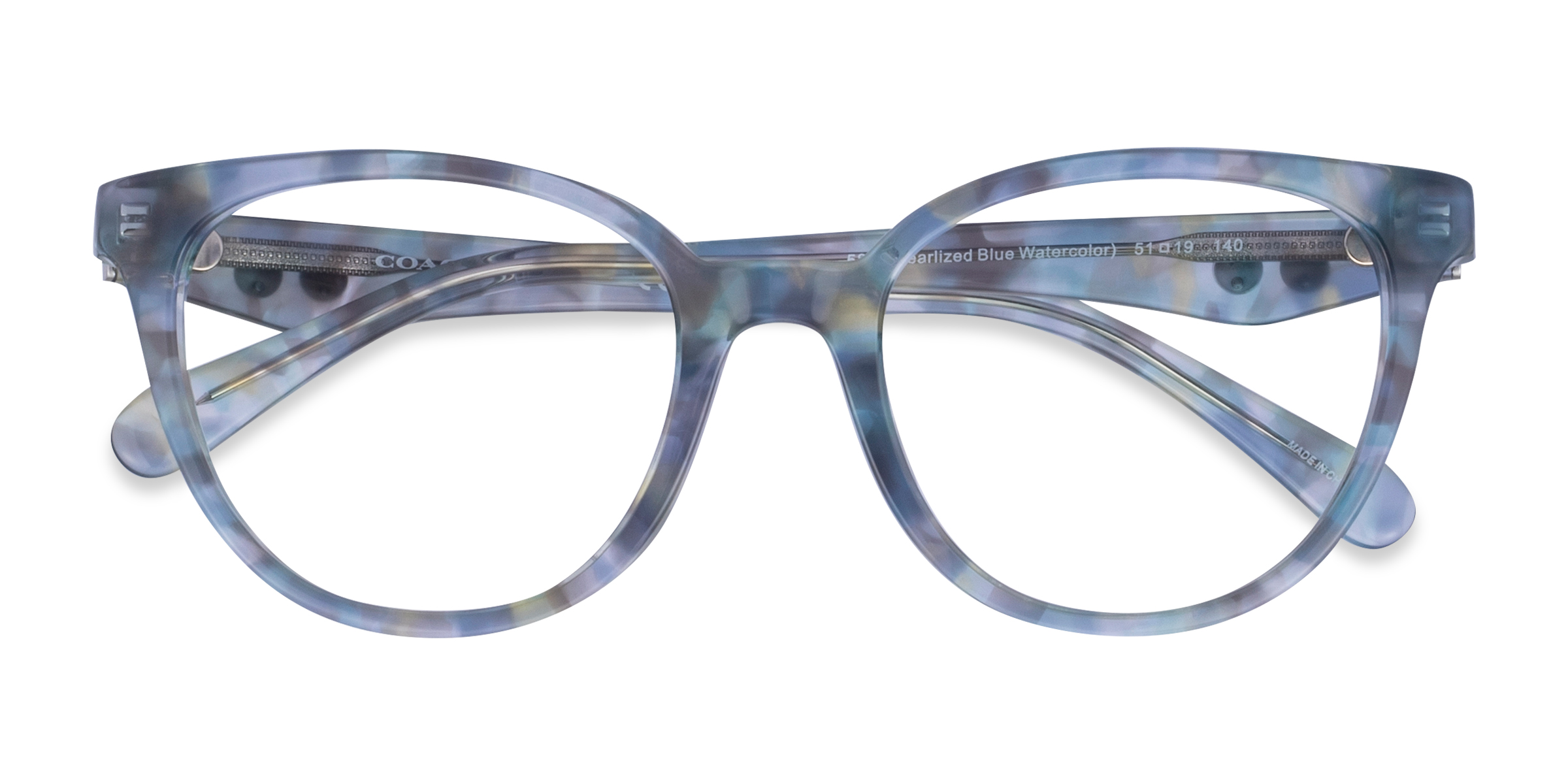 Pearlized Blue Watercolor Coach HC6259U -  Acetate Eyeglasses
