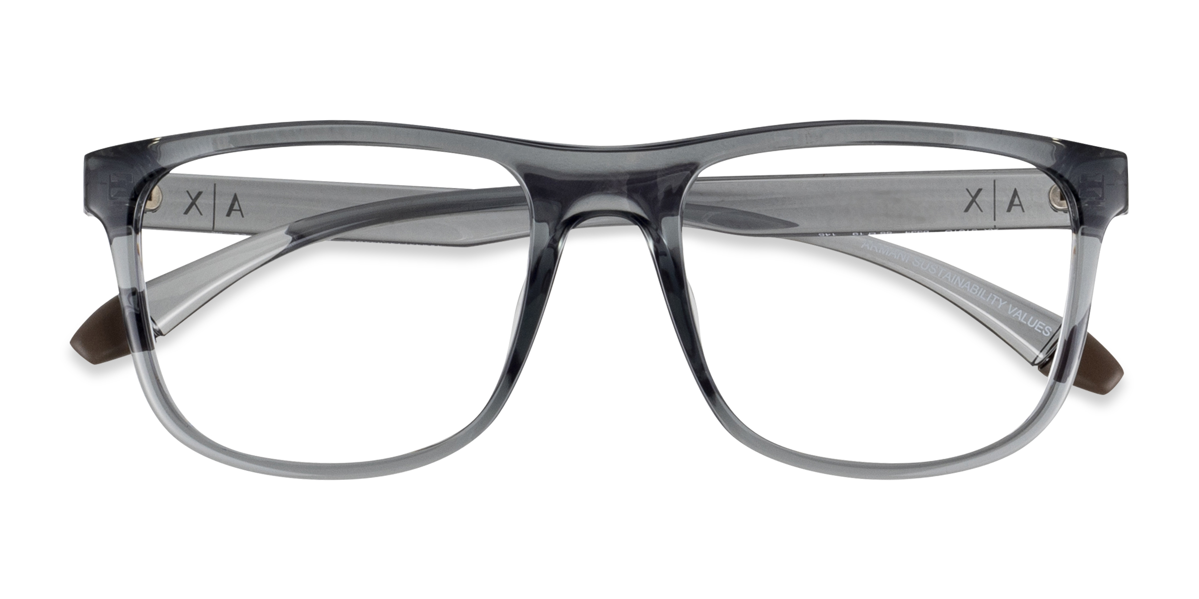Shiny Transparent Gray Armani Exchange AX3101U -  Eco-friendly Eyeglasses