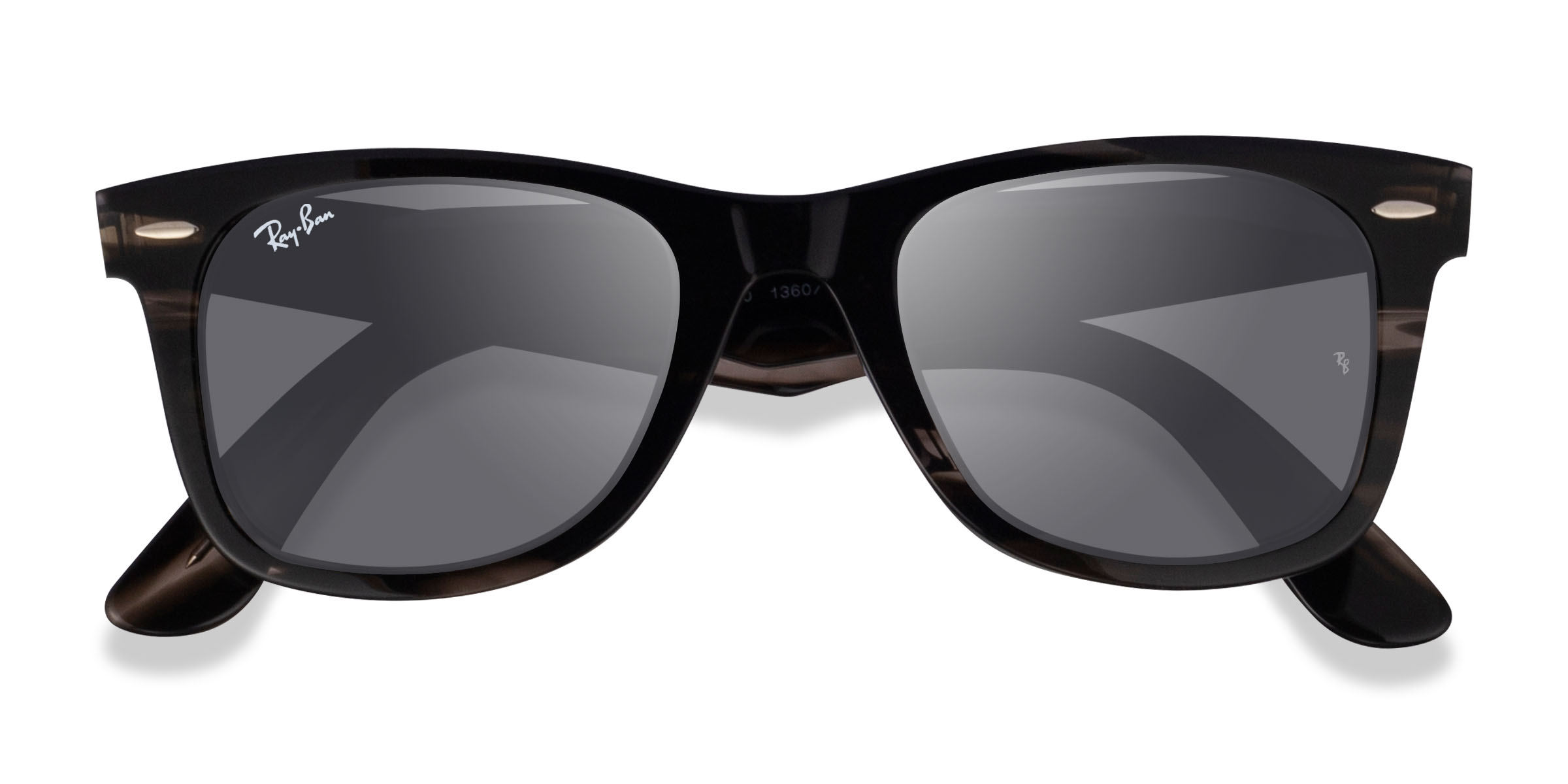 Polished Striped Gray Ray-Ban Wayfarer Change -  Acetate Sunglasses