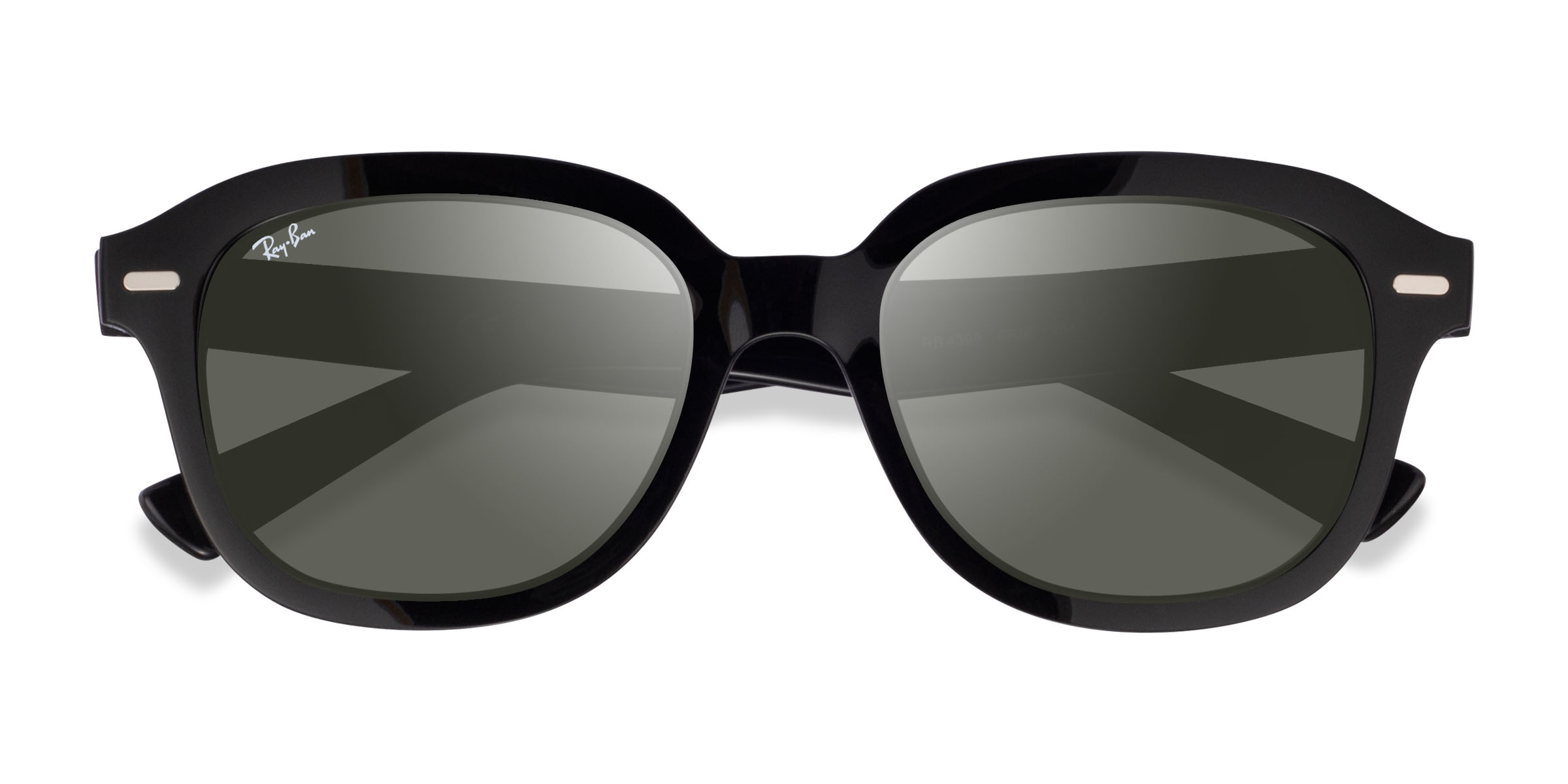 Shiny Black Ray-Ban RB4398 Erik -  Plastic Sunglasses