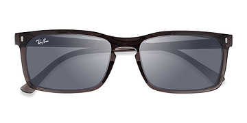 Clear Brown Ray-Ban RB4435 -  Plastic Sunglasses