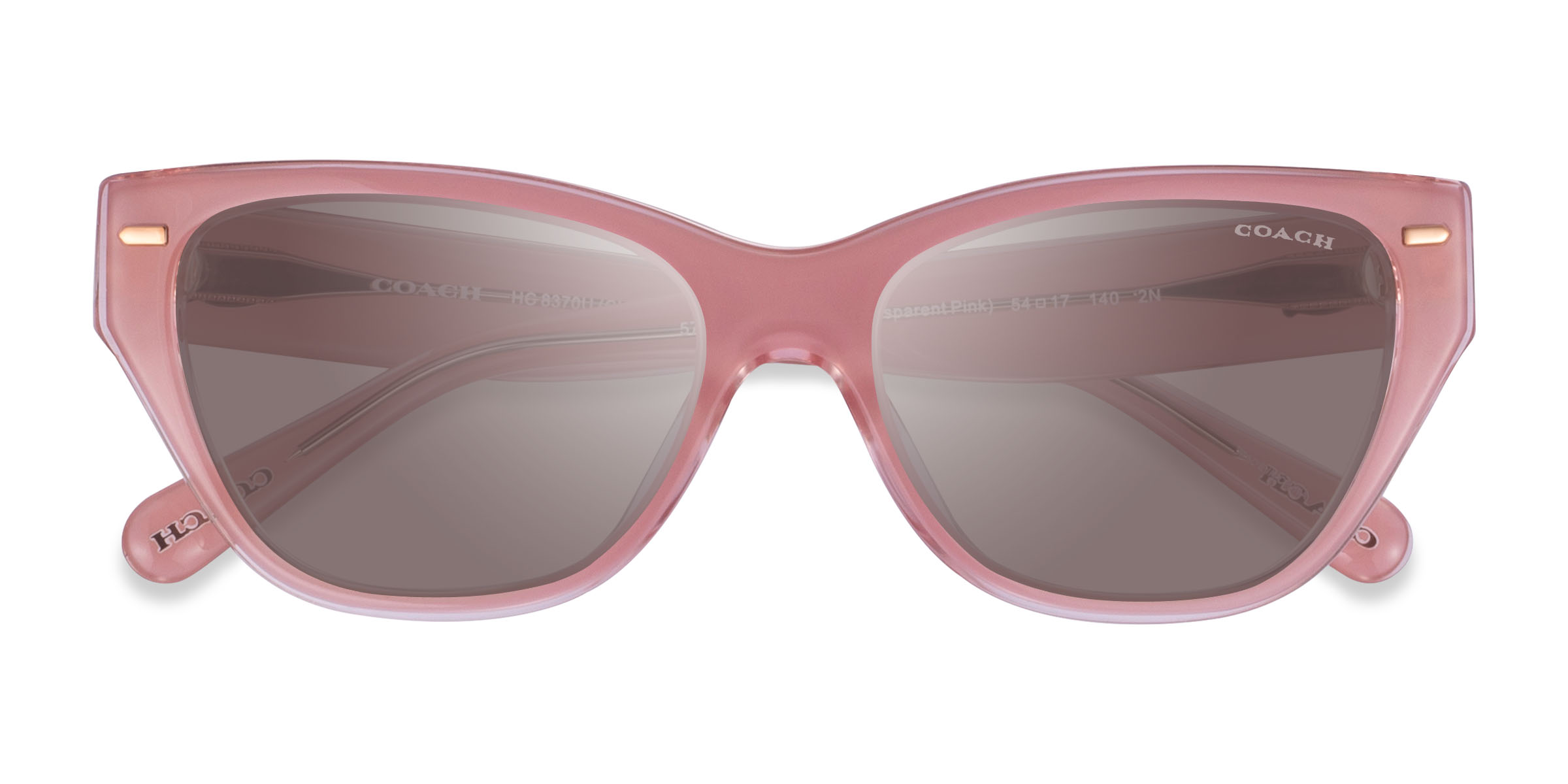 Transparent Pink Coach HC8370U CH570 -  Acetate Sunglasses