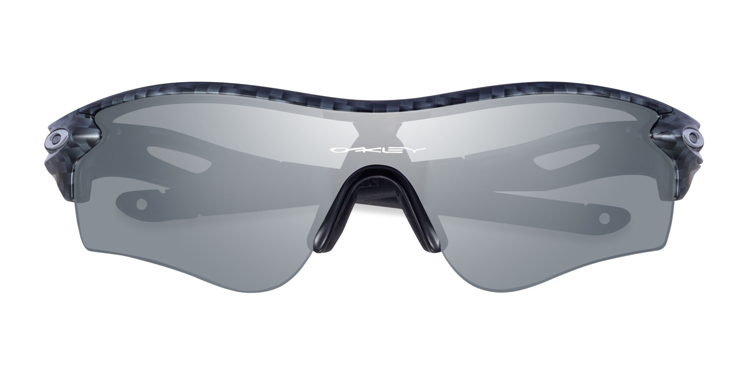 Gray Plaid Oakley Radarlock -  Plastic Sunglasses
