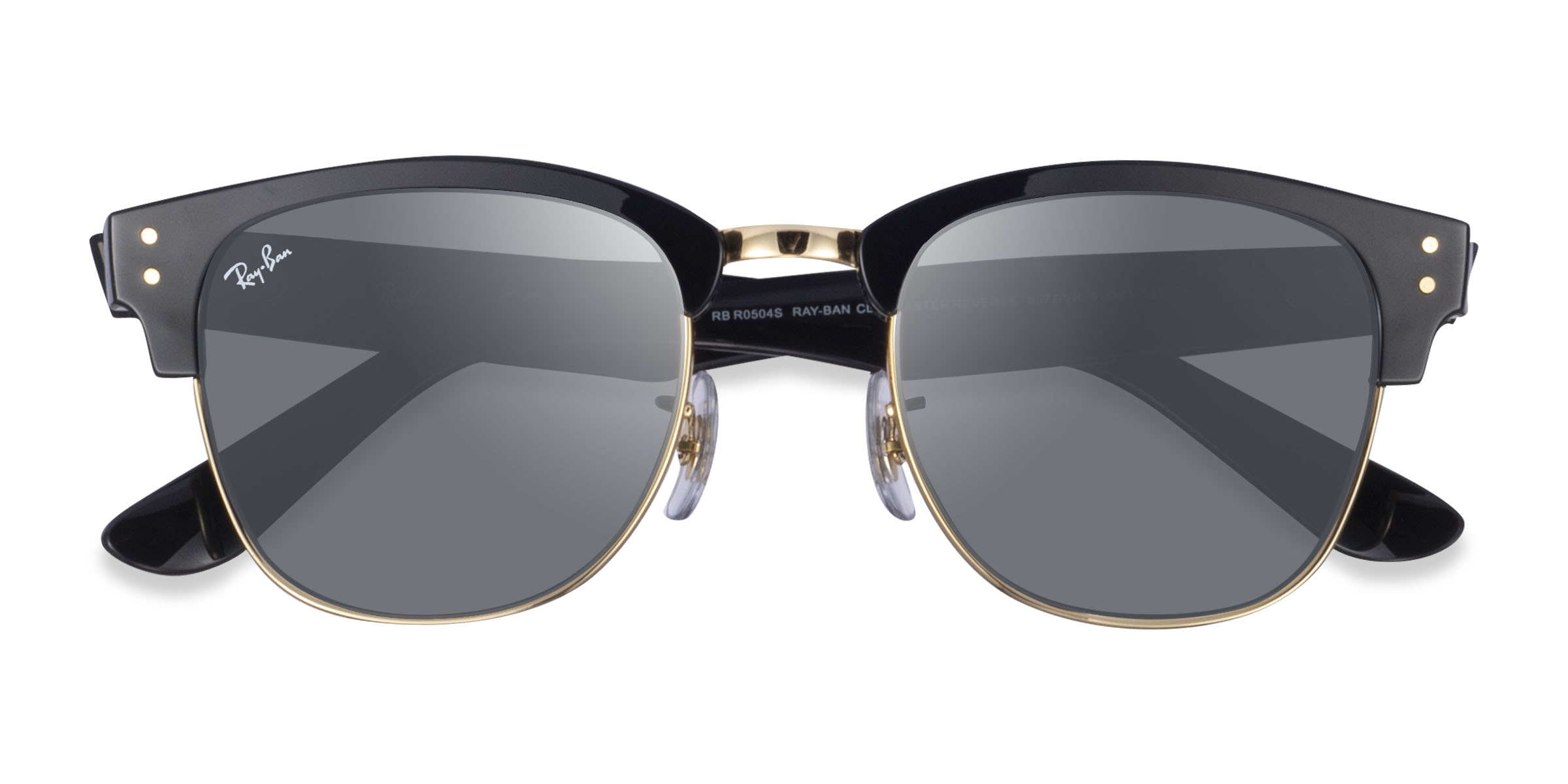 Gold Black Ray-Ban Clubmaster Reverse -  Acetate Sunglasses
