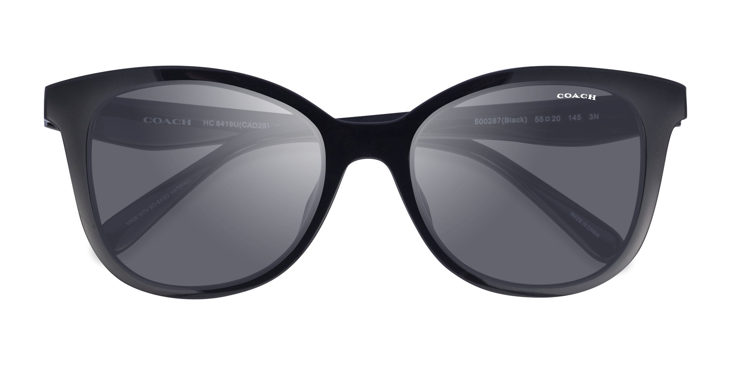 Black Coach HC8419U CAD25 -  Eco-friendly Sunglasses
