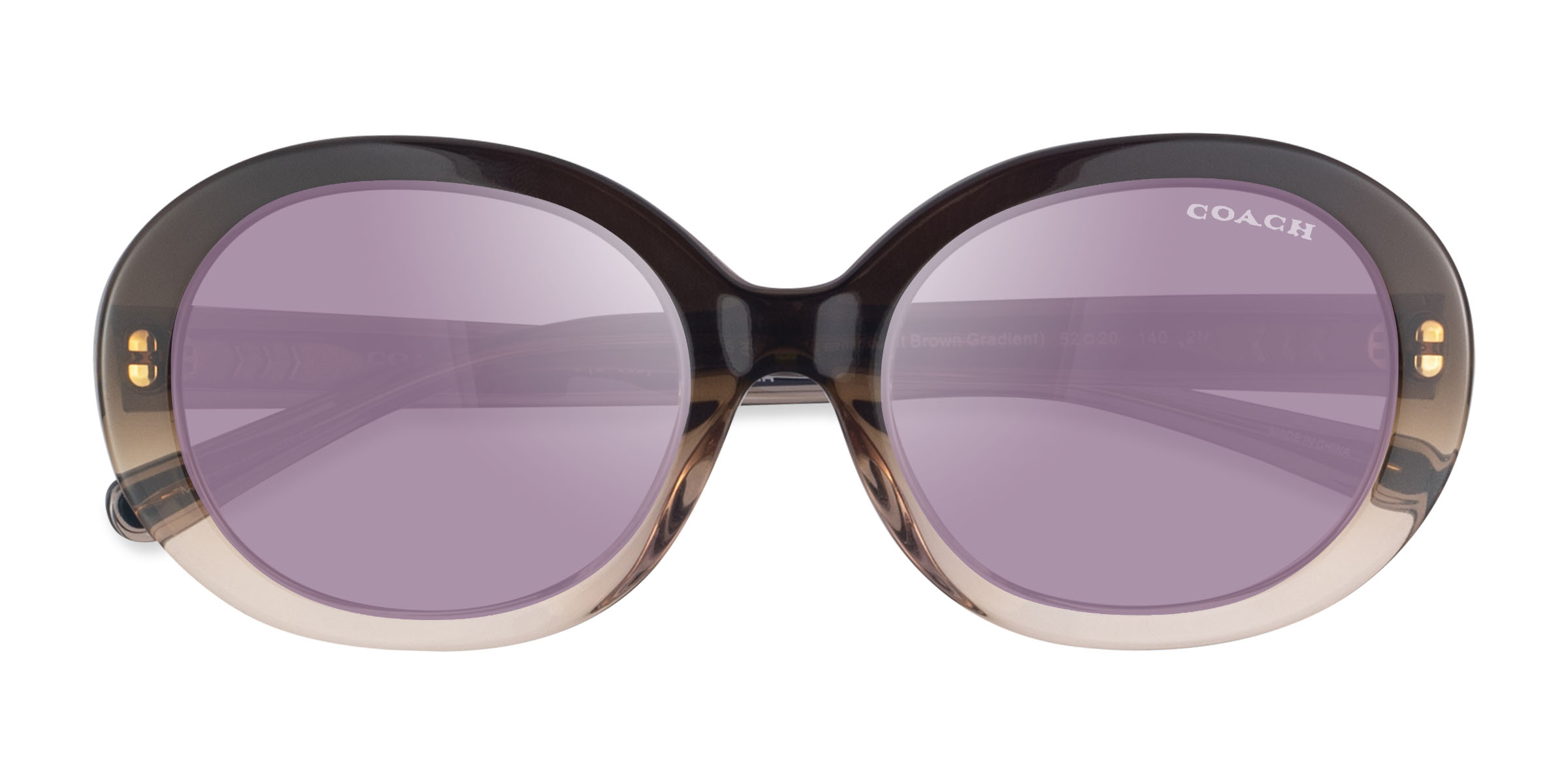 Transparent Brown Gradient Coach HC8337U C7992 -  Acetate Sunglasses